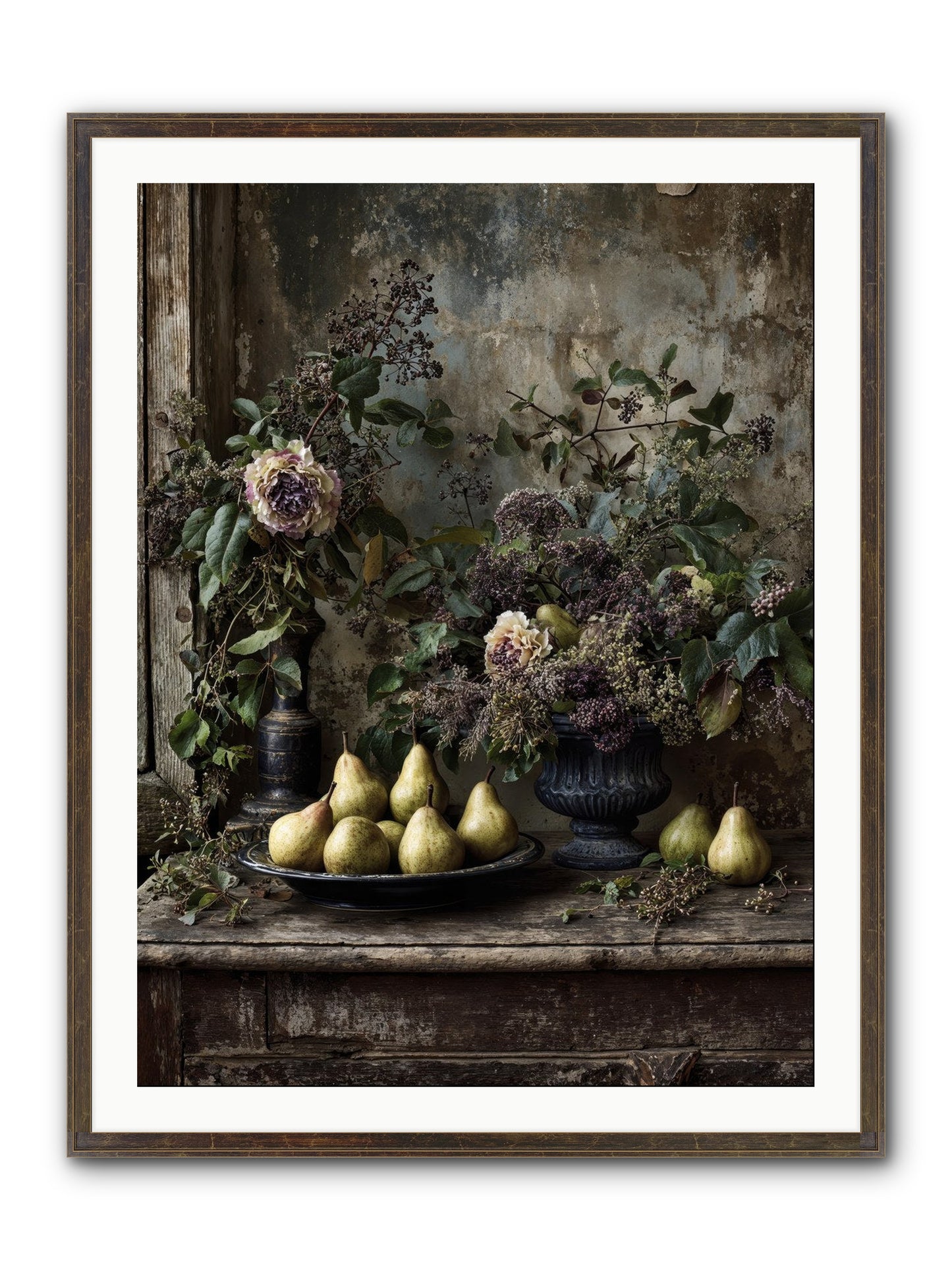 Goldlit Framed Print - Slimwoods Black/Gold 30x40