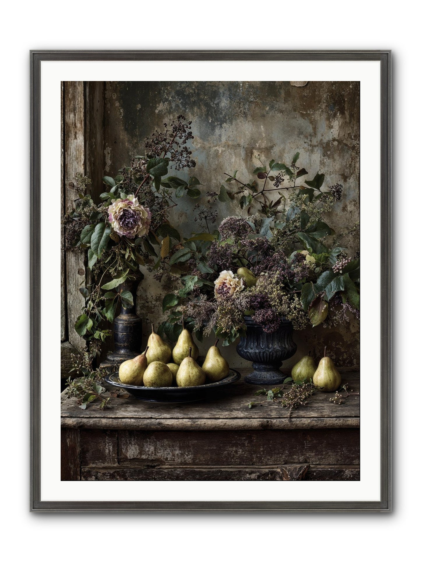 Goldlit Framed Print - Slimwoods Black/Silver 30x40