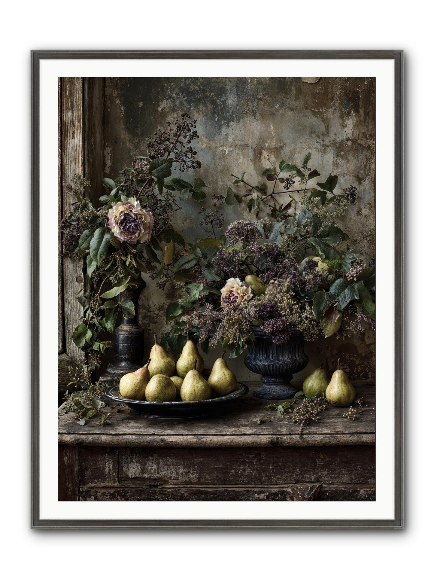Goldlit Framed Print - Slimwoods Black/Silver 36x48