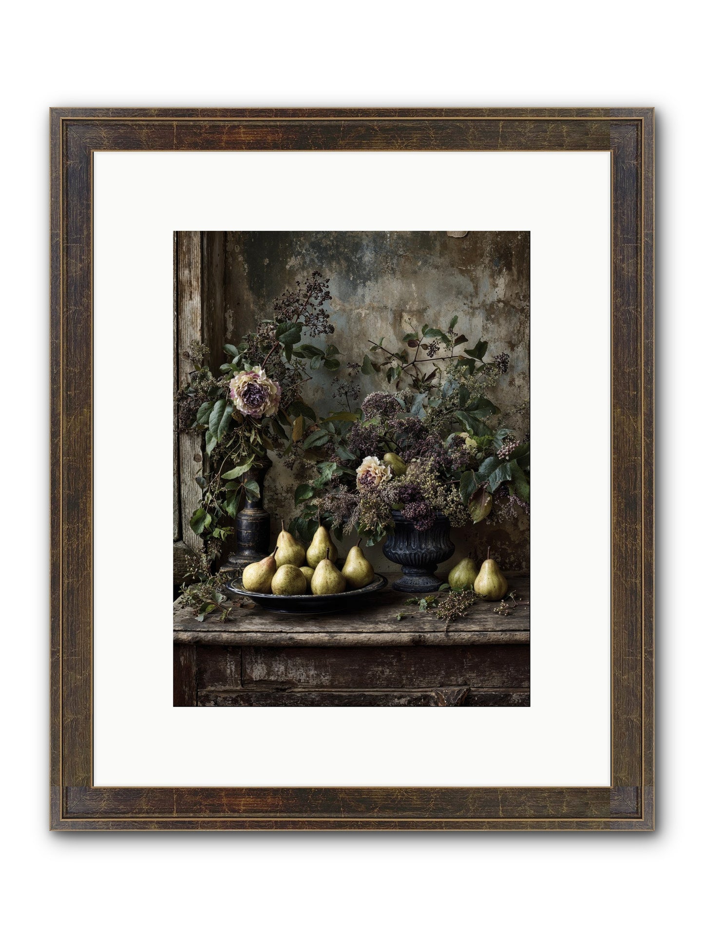 Goldlit Framed Print - Slimwoods Black/Gold 9x12
