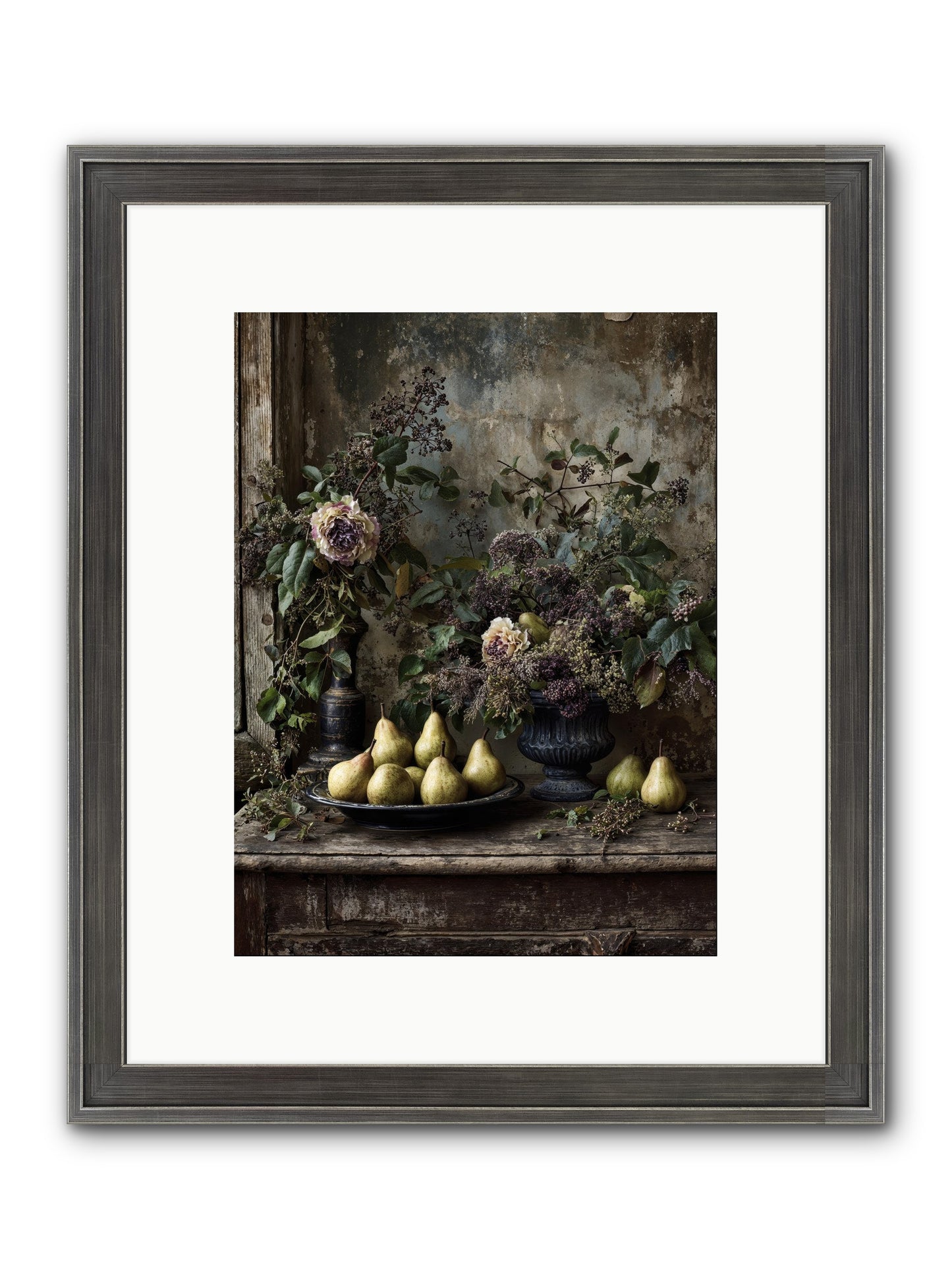 Goldlit Framed Print - Slimwoods Black/Silver 9x12