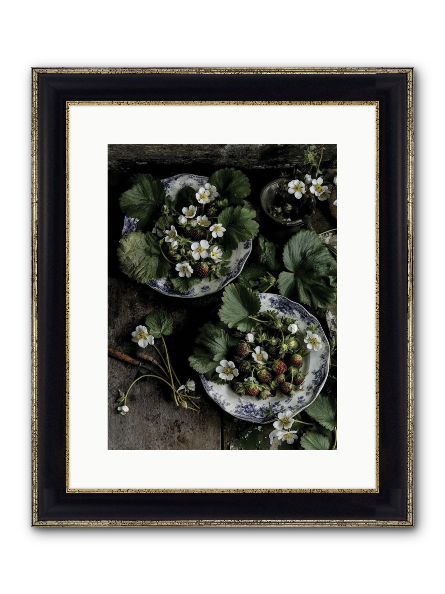 Good Wishes Framed Print - Black & Gold 12x16