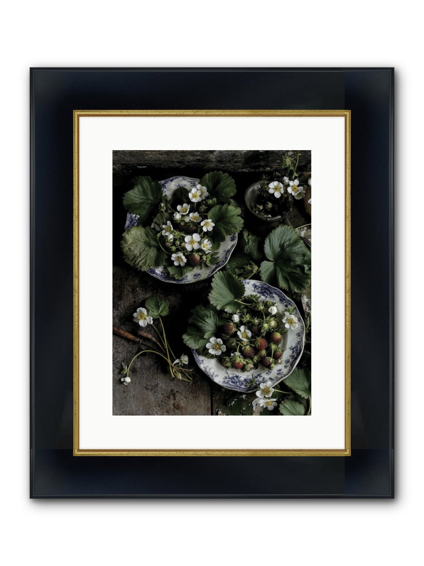 Good Wishes Framed Print - Wide Black w/Gold 12x16