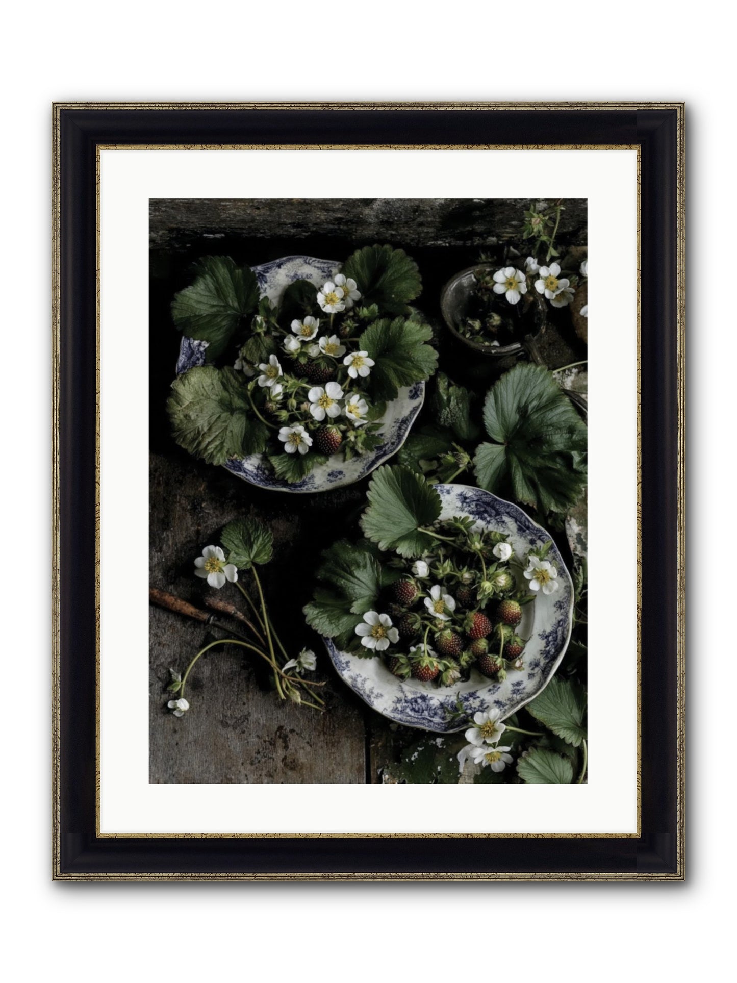 Good Wishes Framed Print - Black & Gold 18x24