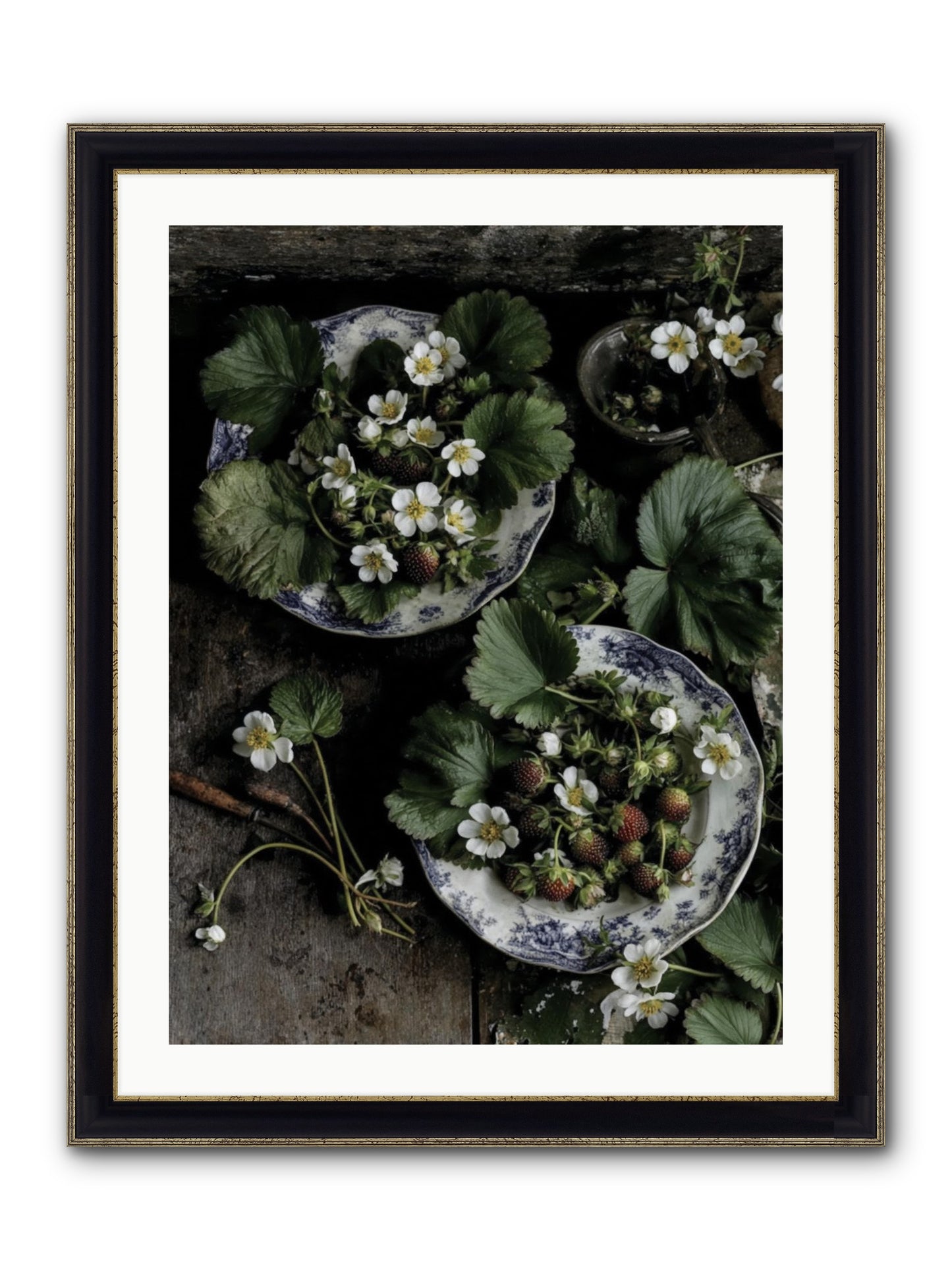 Good Wishes Framed Print - Black & Gold 24x32