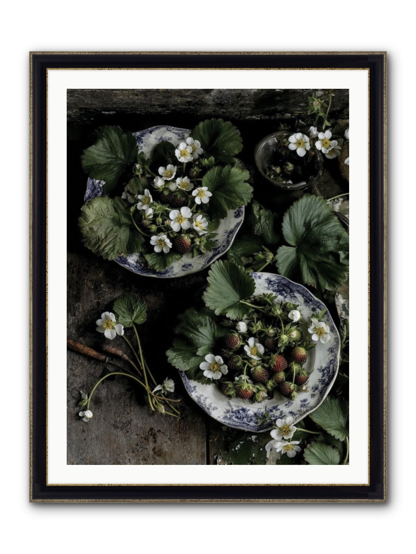 Good Wishes Framed Print - Black & Gold 30x40