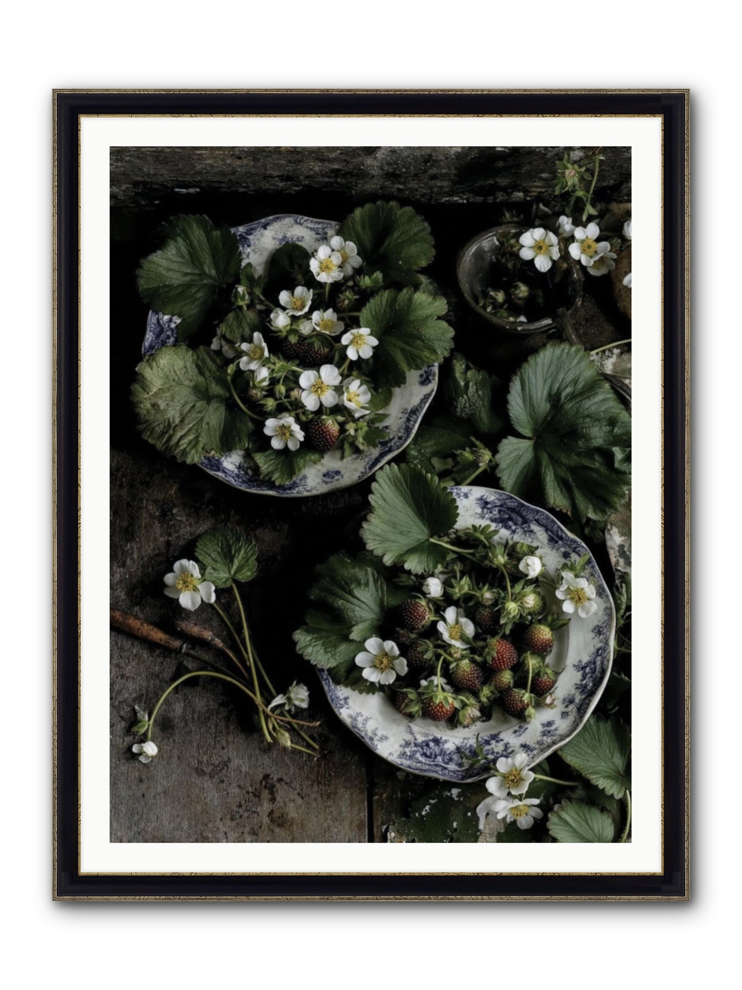 Good Wishes Framed Print - Black & Gold 36x48
