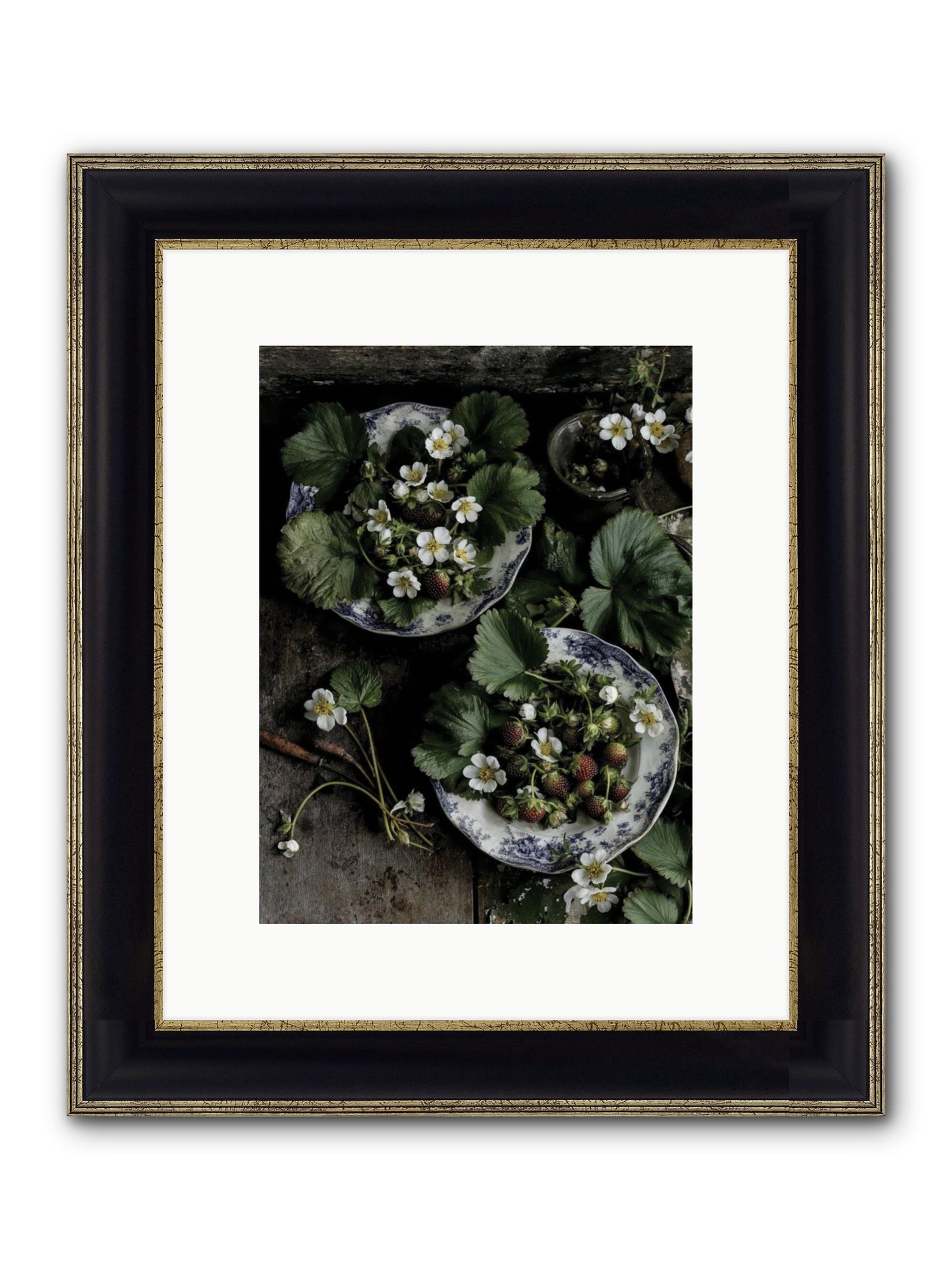 Good Wishes Framed Print - Black & Gold 9x12