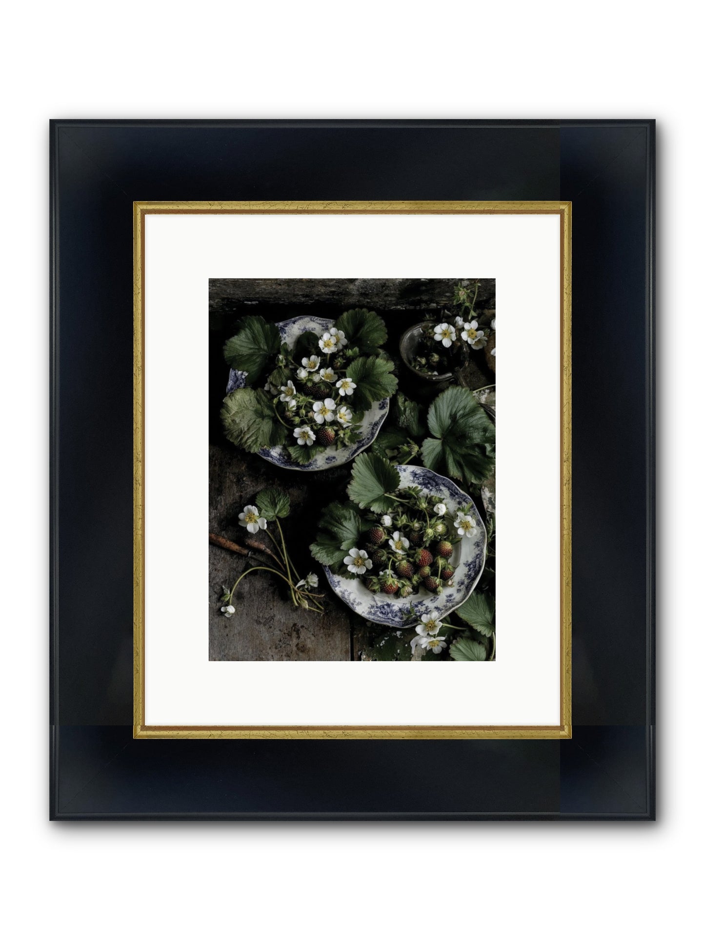 Good Wishes Framed Print - Wide Black w/Gold 9x12