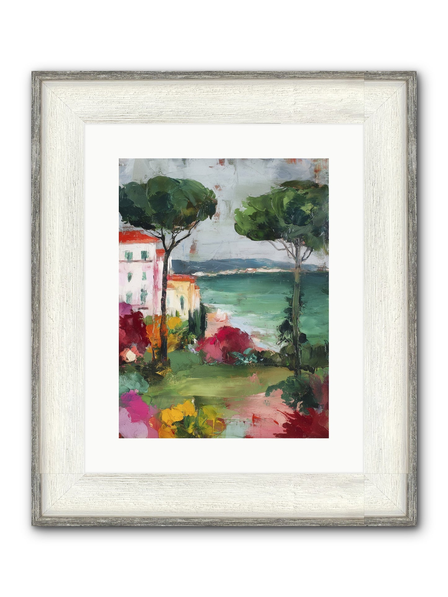 Gossamer Evenings Framed Print - Driftwood White 12x16