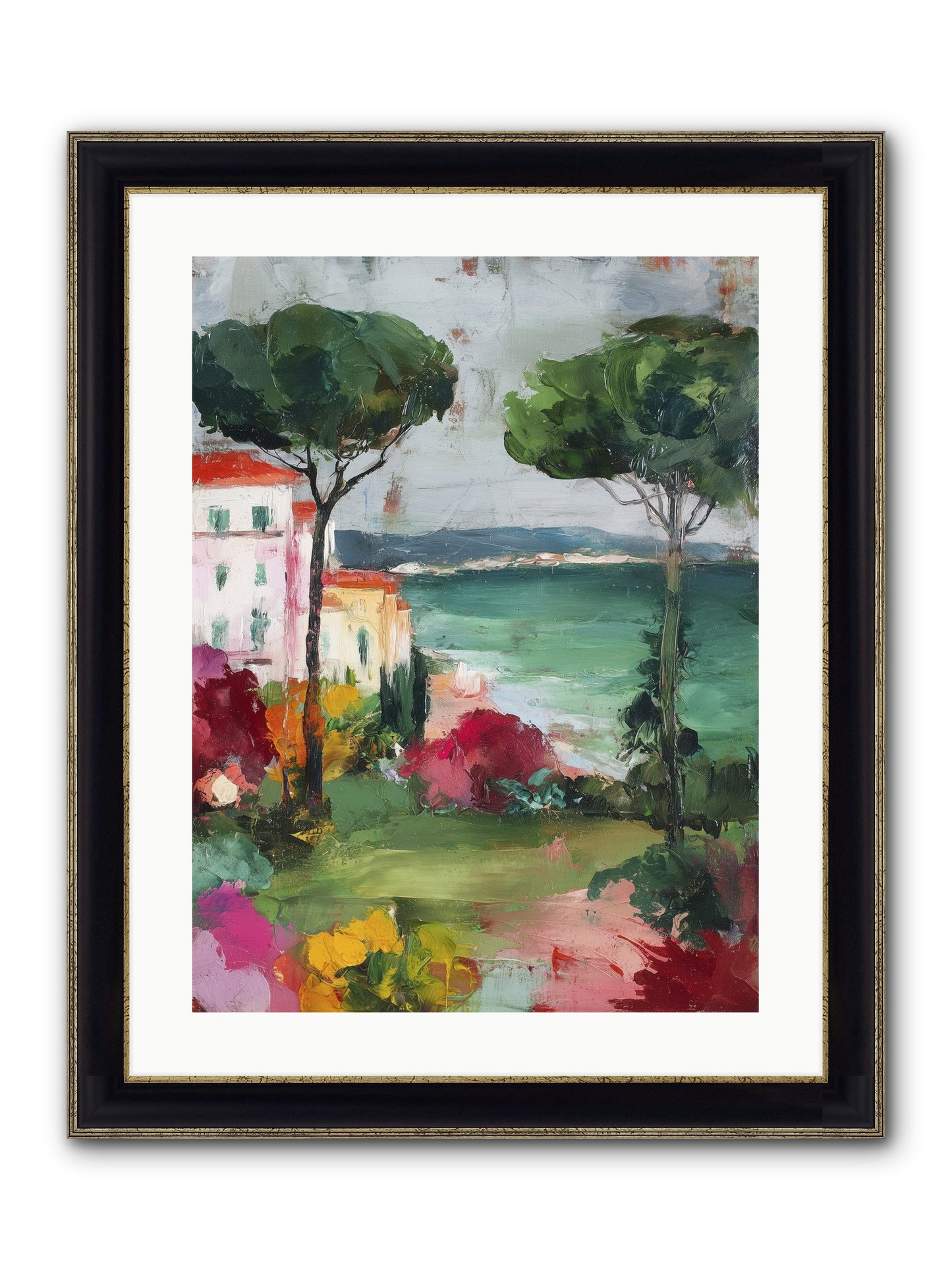 Gossamer Evenings Framed Print - Black & Gold 18x24