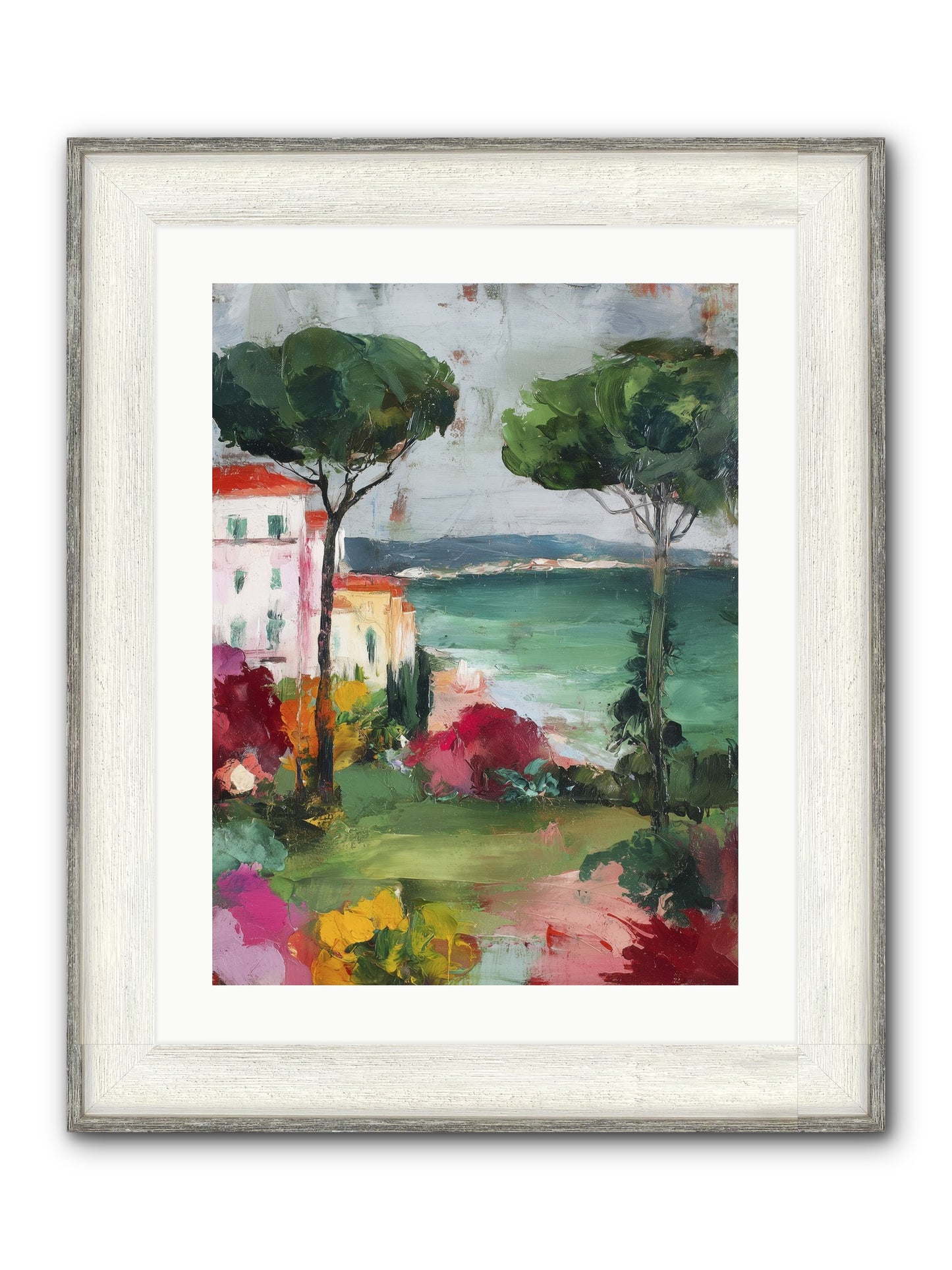Gossamer Evenings Framed Print - Driftwood White 18x24
