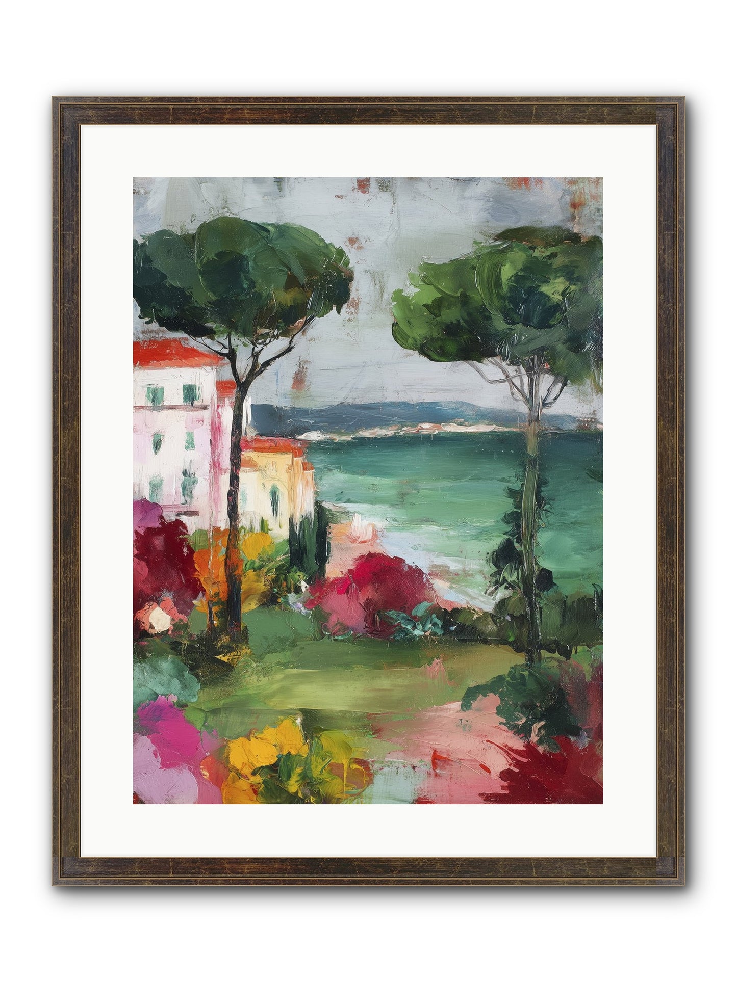 Gossamer Evenings Framed Print - Slimwoods Black/Gold 18x24