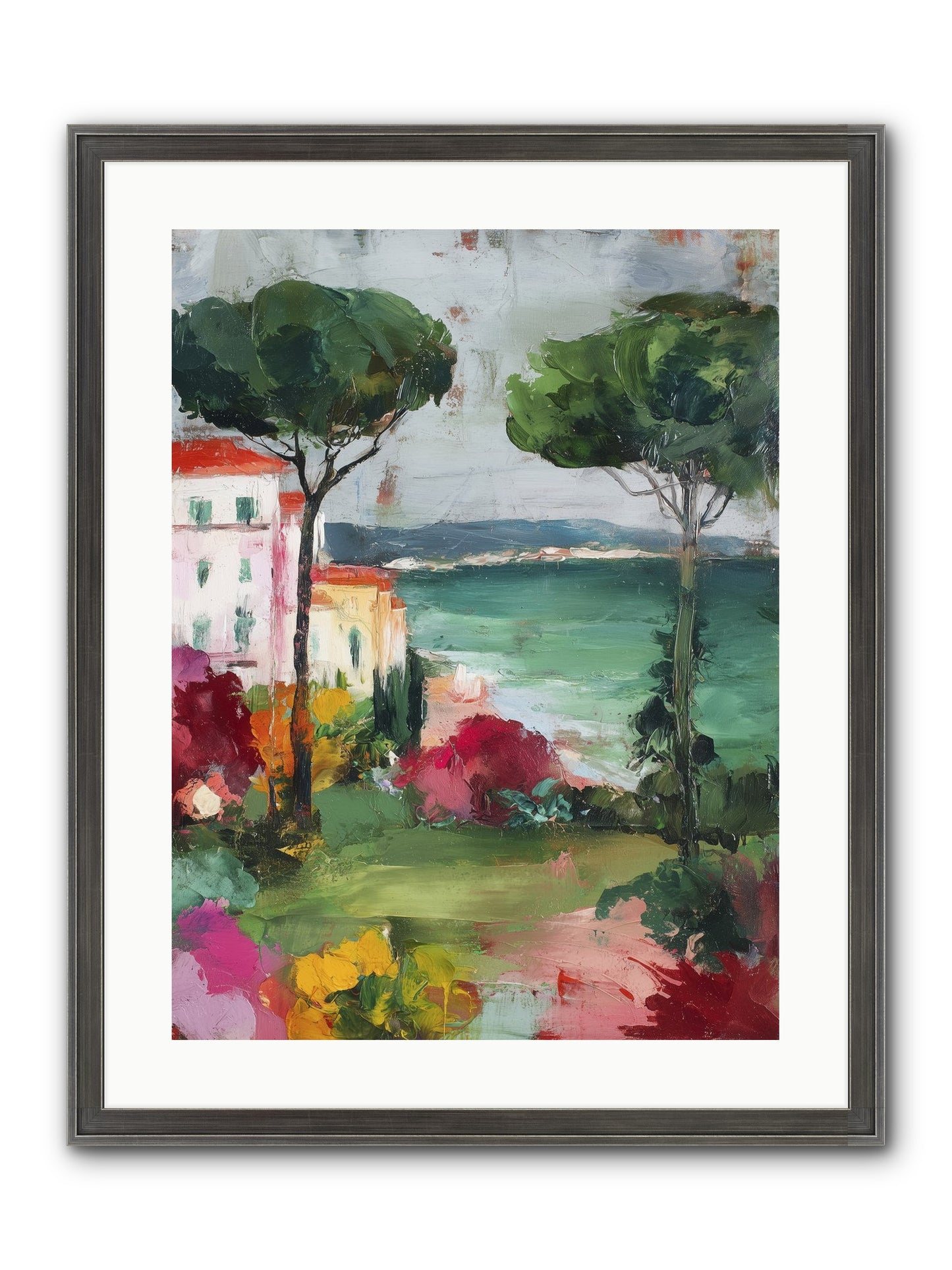 Gossamer Evenings Framed Print - Slimwoods Black/Silver 18x24