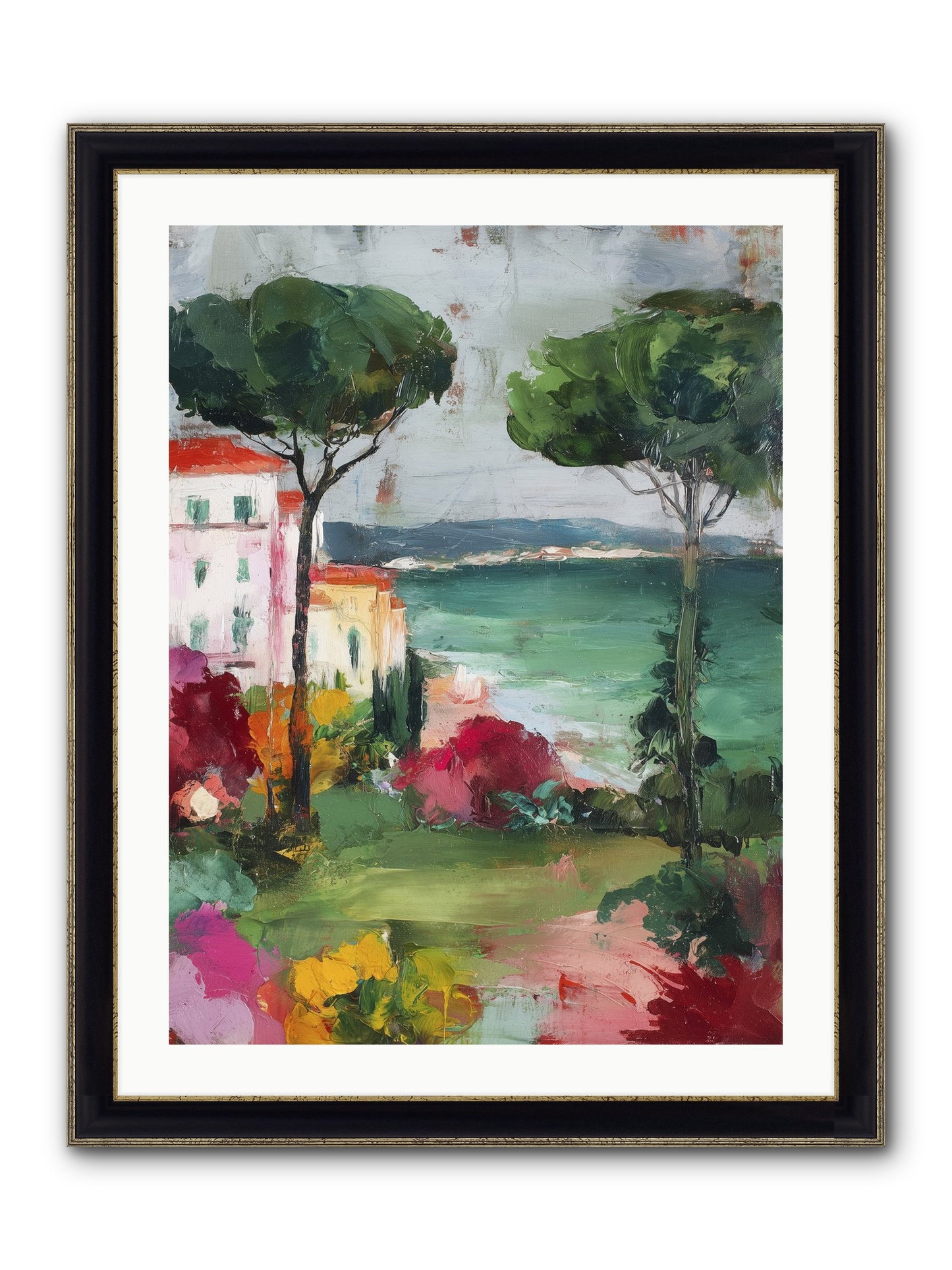 Gossamer Evenings Framed Print - Black & Gold 24x32
