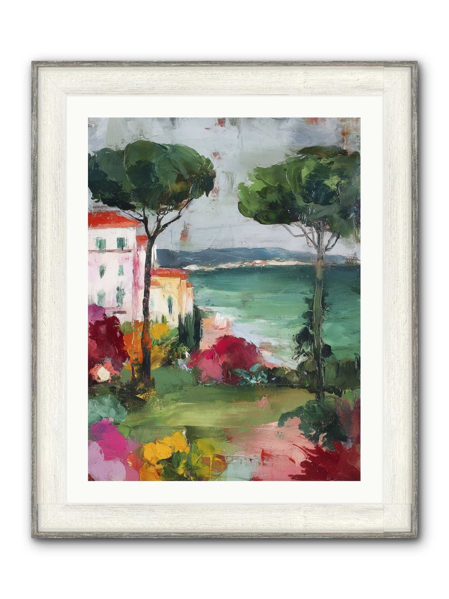 Gossamer Evenings Framed Print - Driftwood White 24x32
