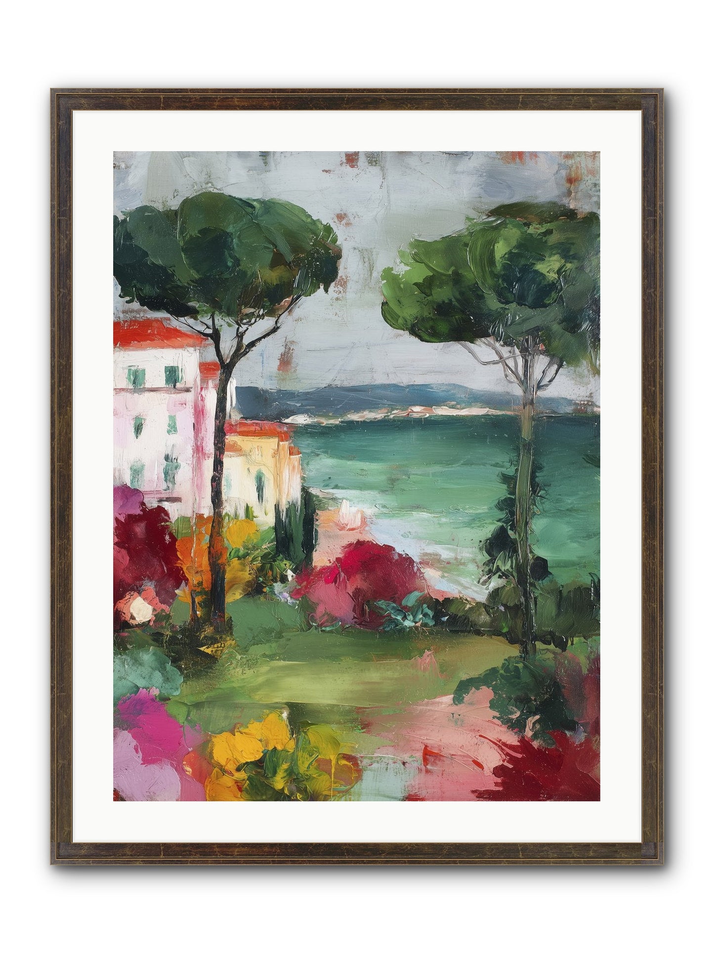 Gossamer Evenings Framed Print - Slimwoods Black/Gold 24x32