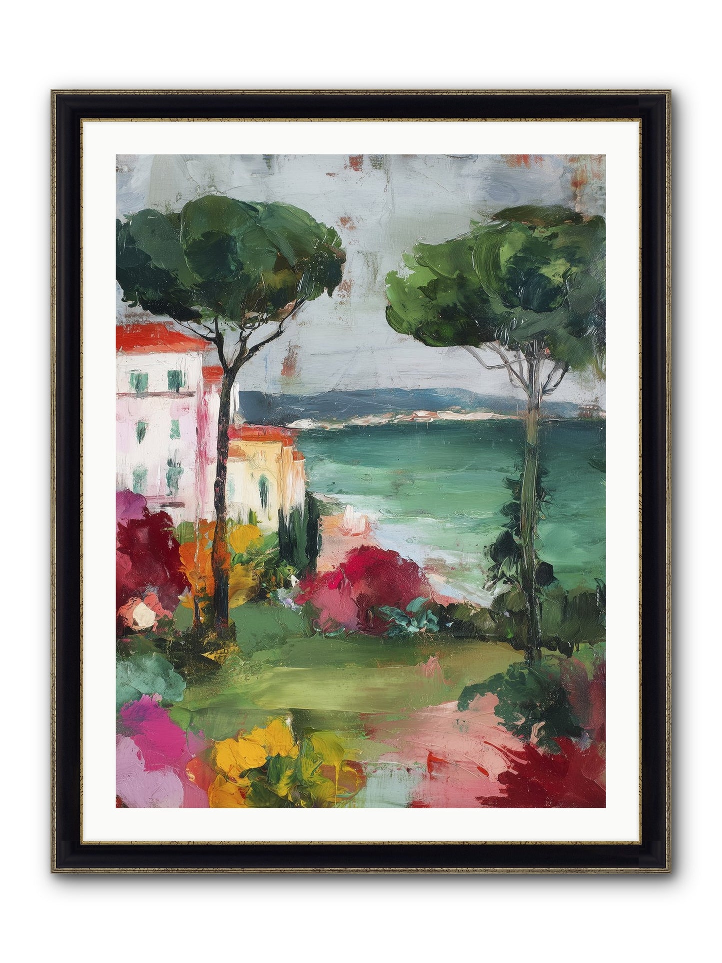 Gossamer Evenings Framed Print - Black & Gold 30x40