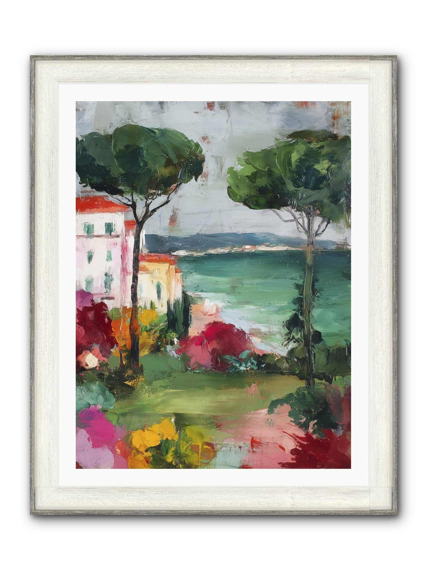 Gossamer Evenings Framed Print - Driftwood White 30x40