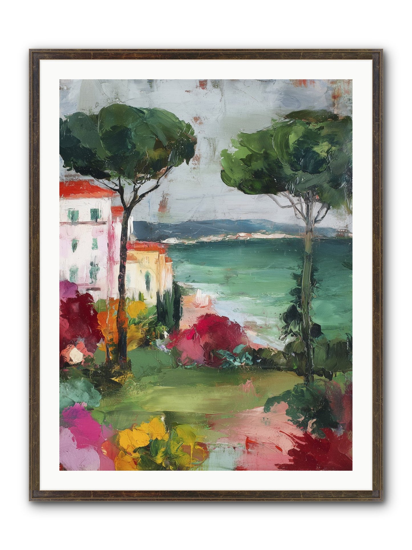 Gossamer Evenings Framed Print - Slimwoods Black/Gold 30x40