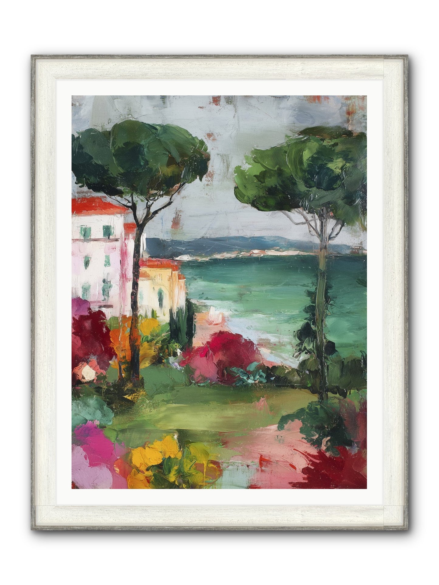 Gossamer Evenings Framed Print - Driftwood White 36x48