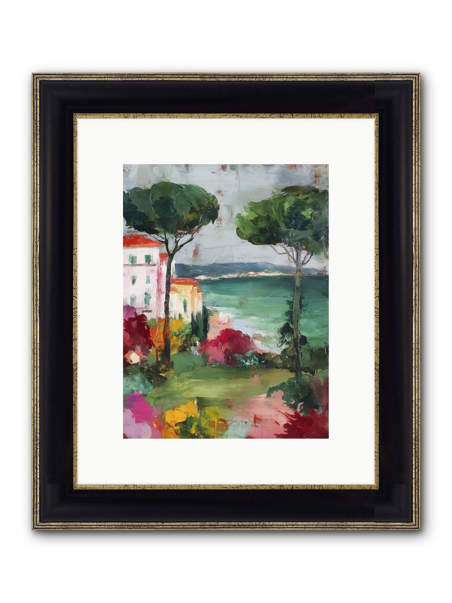 Gossamer Evenings Framed Print - Black & Gold 9x12