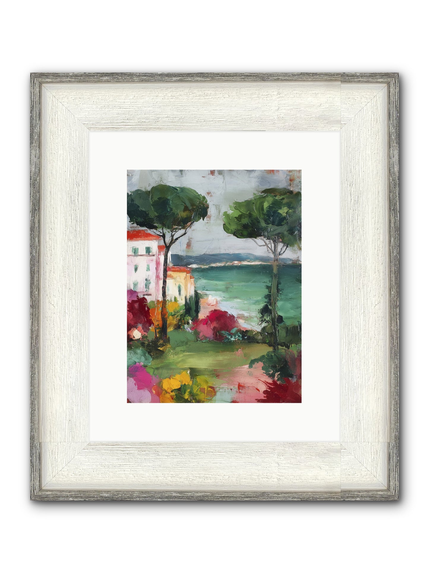 Gossamer Evenings Framed Print - Driftwood White 9x12
