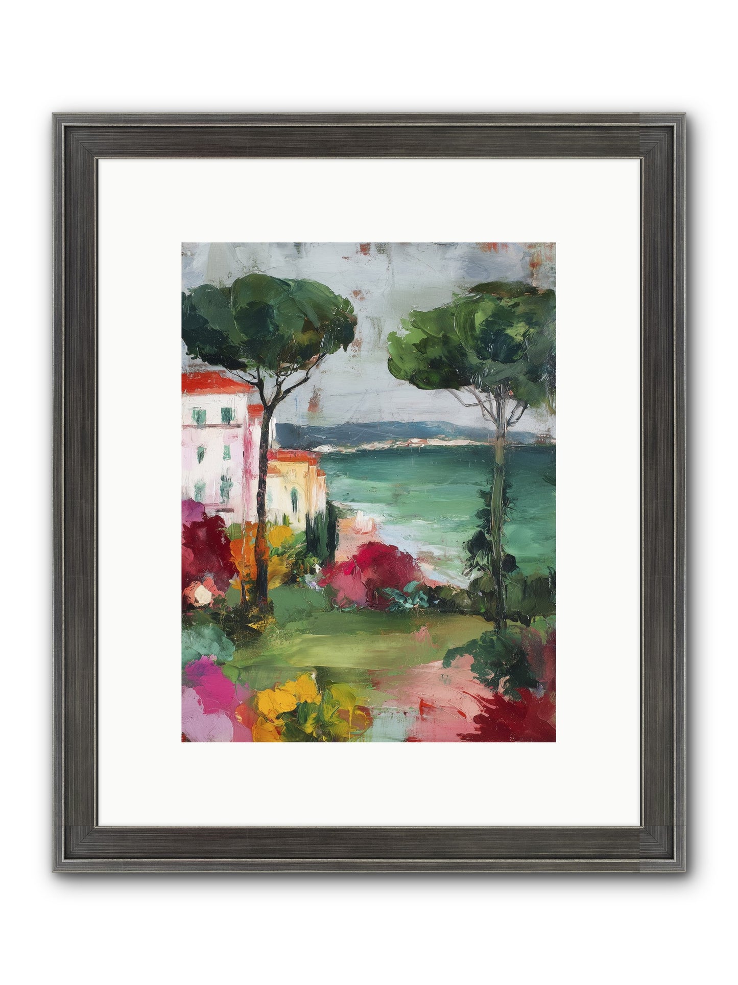 Gossamer Evenings Framed Print - Slimwoods Black/Silver 9x12