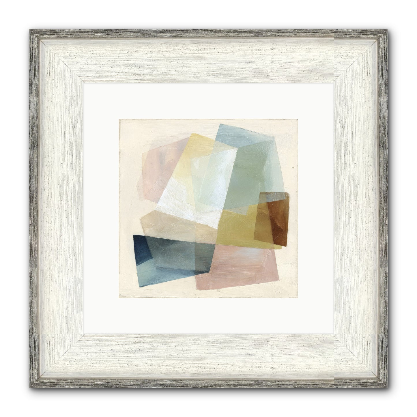 Gossamer Fold Framed Print - Driftwood White 10x10
