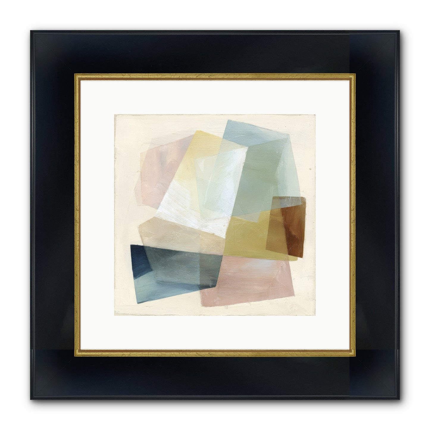 Gossamer Fold Framed Print - Wide Black w/Gold 12x12