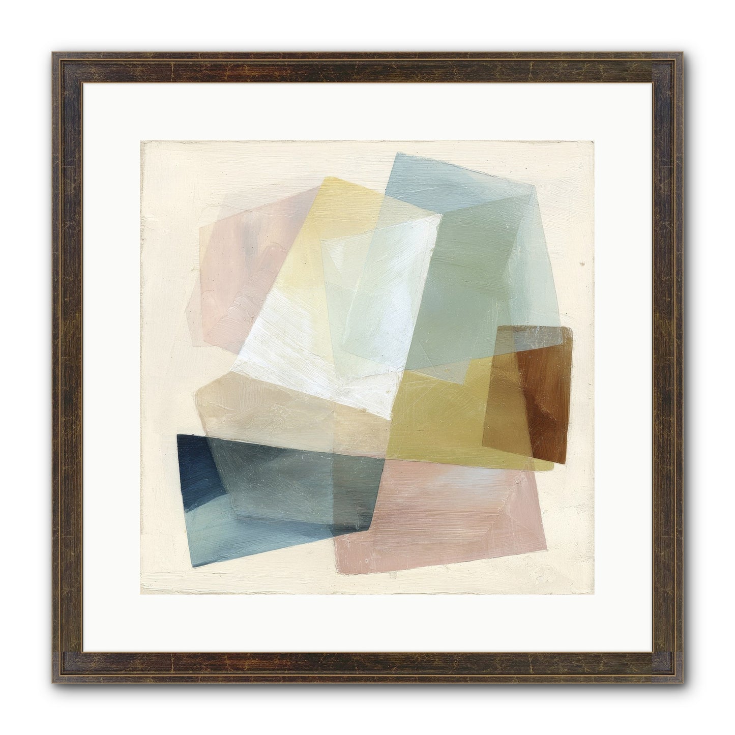 Gossamer Fold Framed Print - Slimwoods Black/Gold 16x16