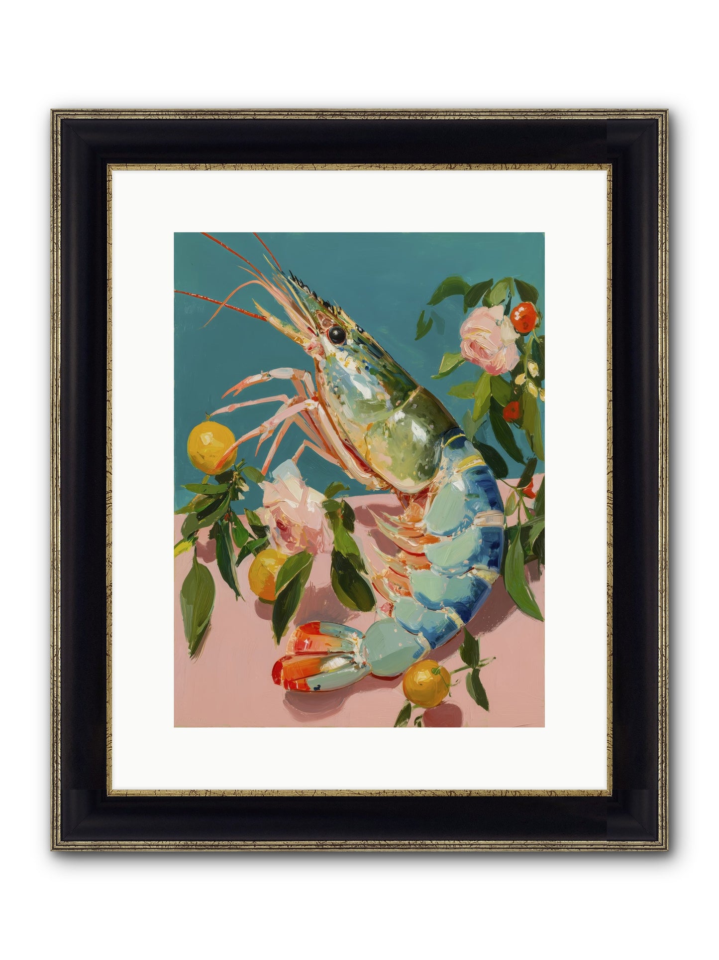 Gourmet Gold Framed Print - Black & Gold 12x16