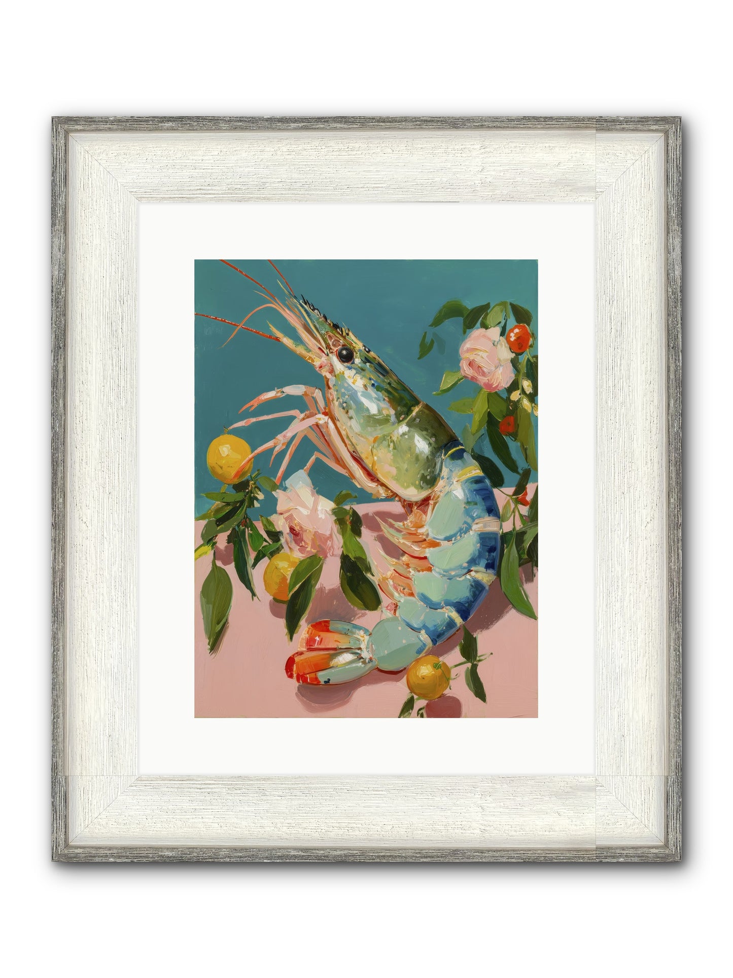 Gourmet Gold Framed Print - Driftwood White 12x16