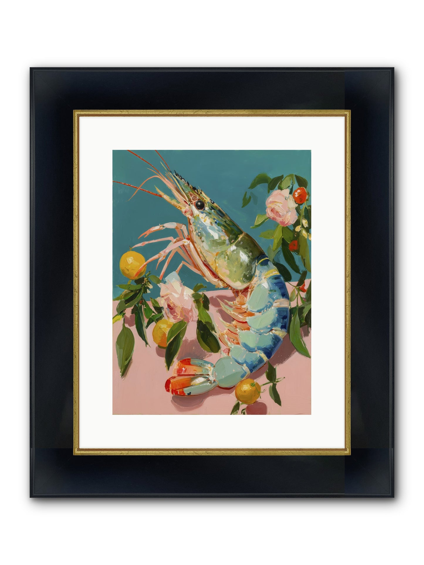 Gourmet Gold Framed Print - Wide Black w/Gold 12x16