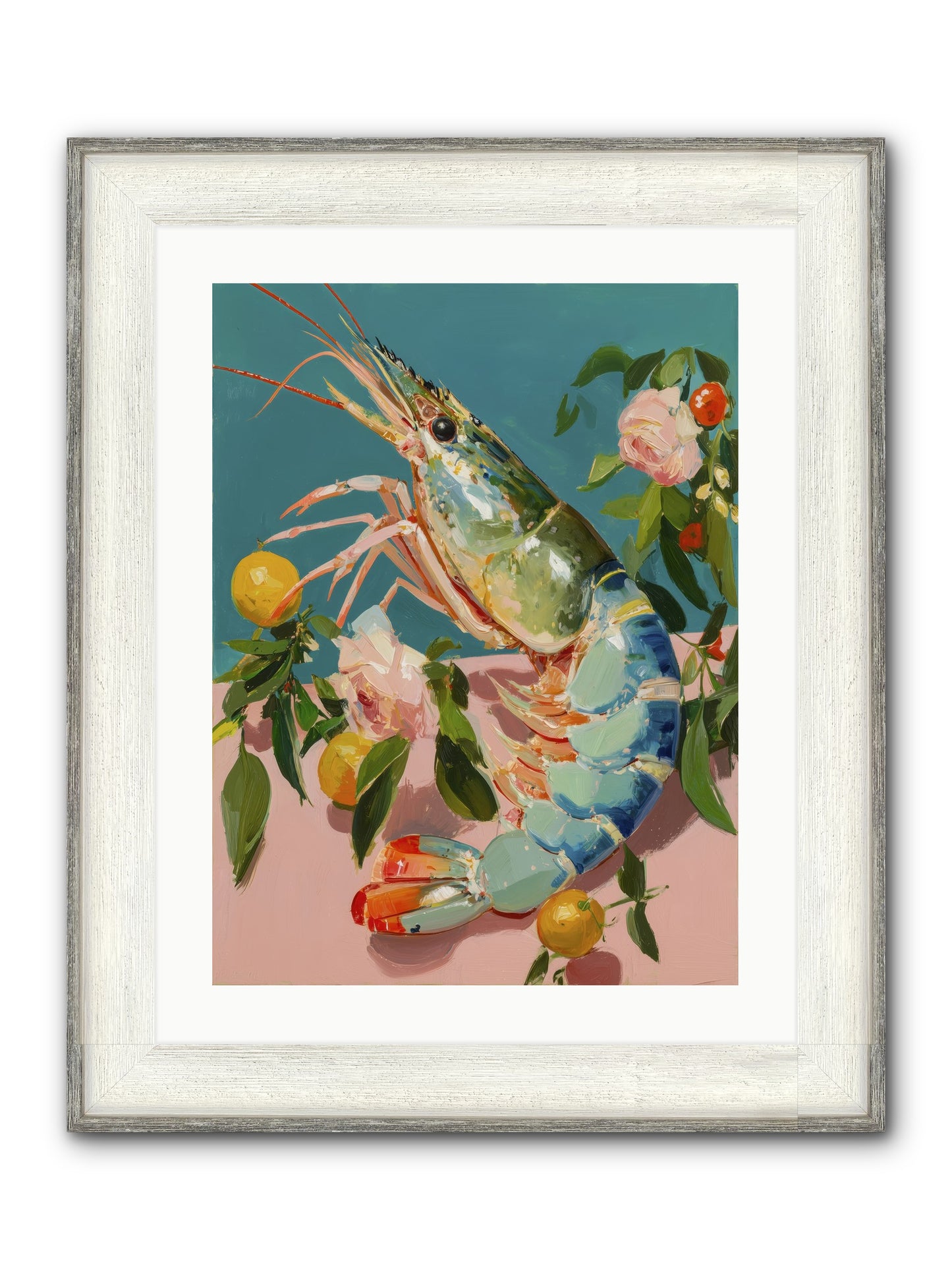 Gourmet Gold Framed Print - Driftwood White 18x24
