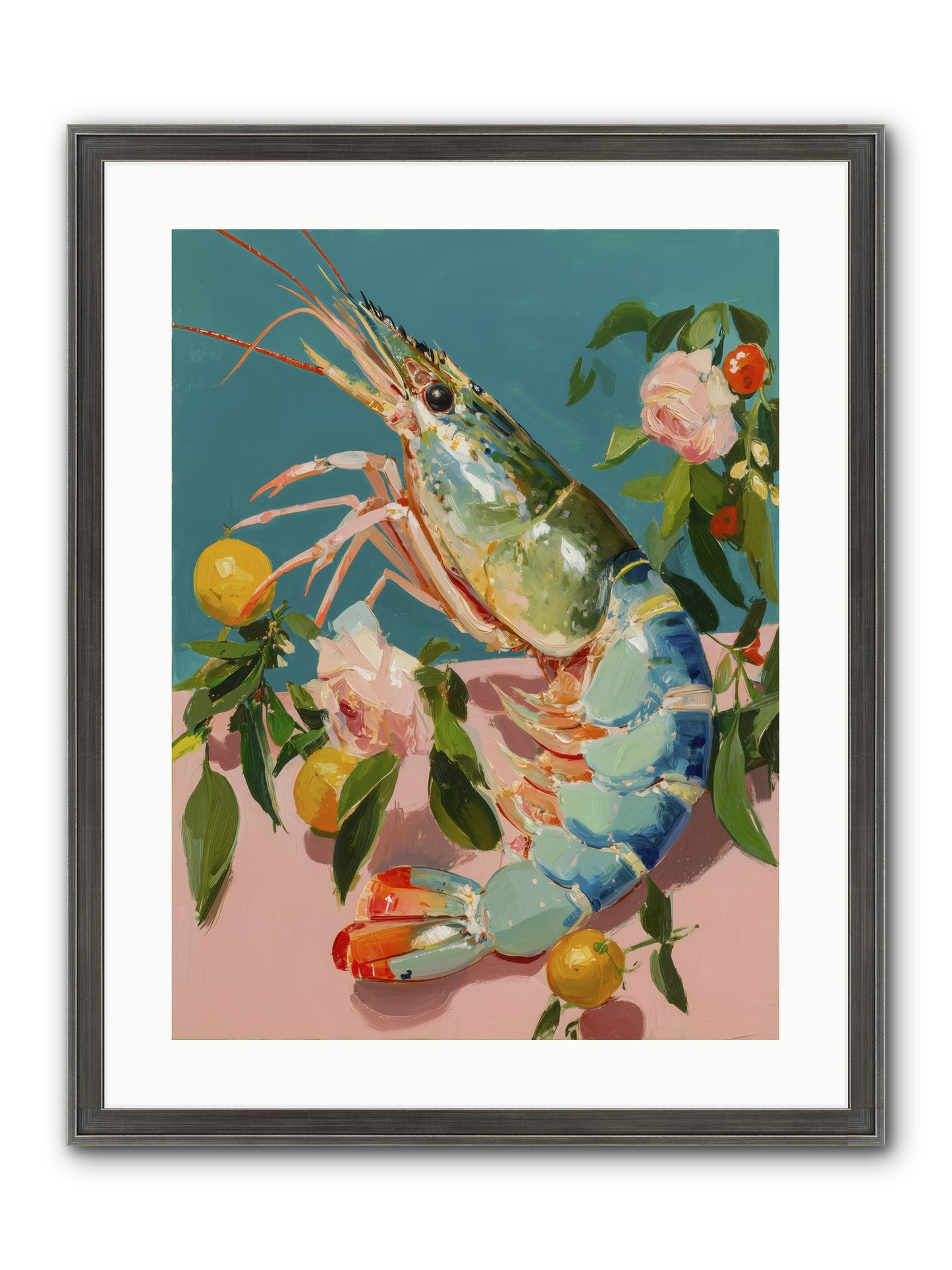 Gourmet Gold Framed Print - Slimwoods Black/Silver 18x24
