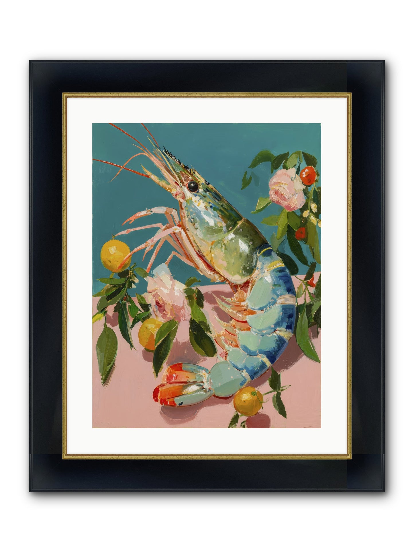 Gourmet Gold Framed Print - Wide Black w/Gold 18x24