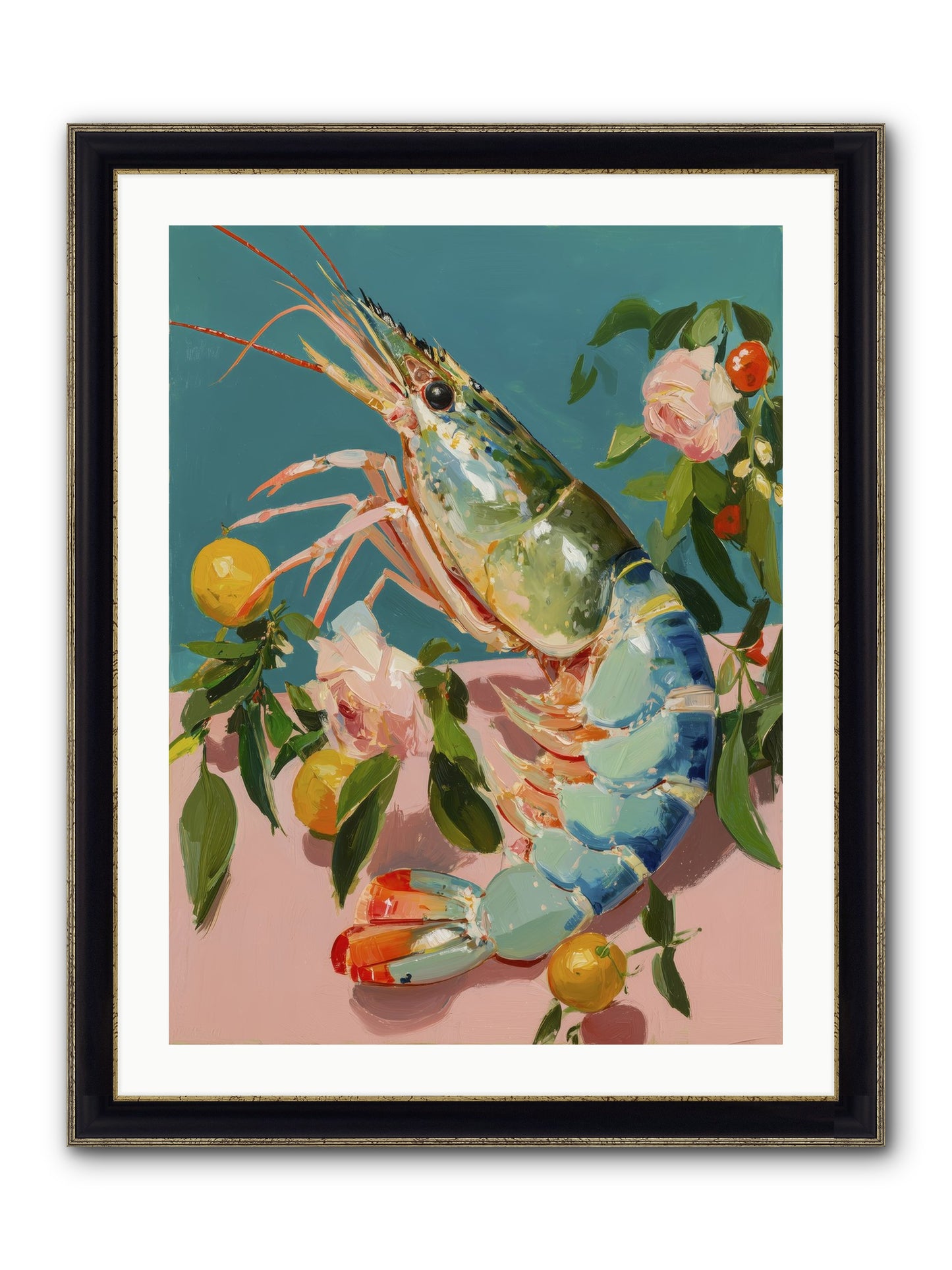 Gourmet Gold Framed Print - Black & Gold 24x32