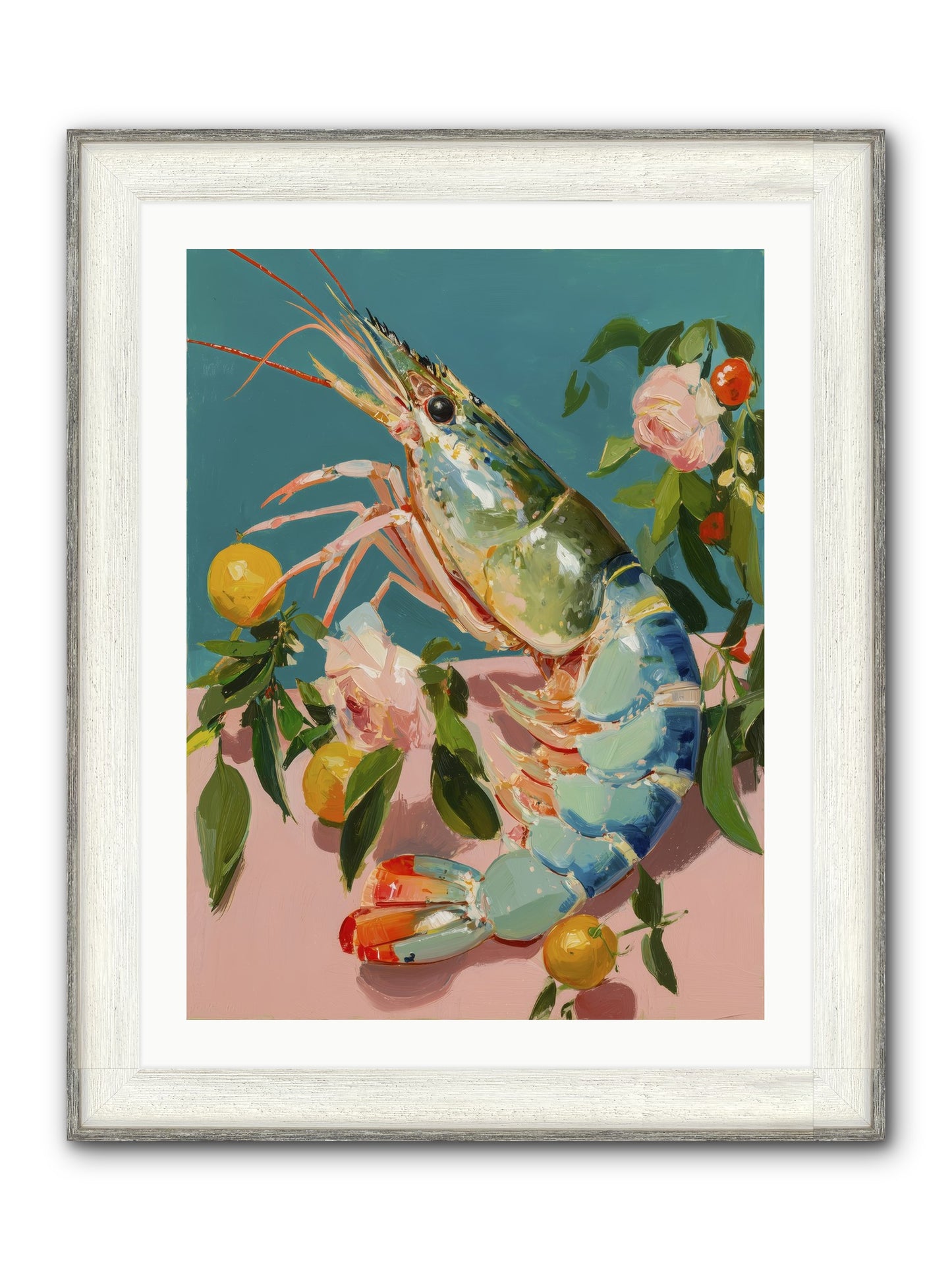 Gourmet Gold Framed Print - Driftwood White 24x32