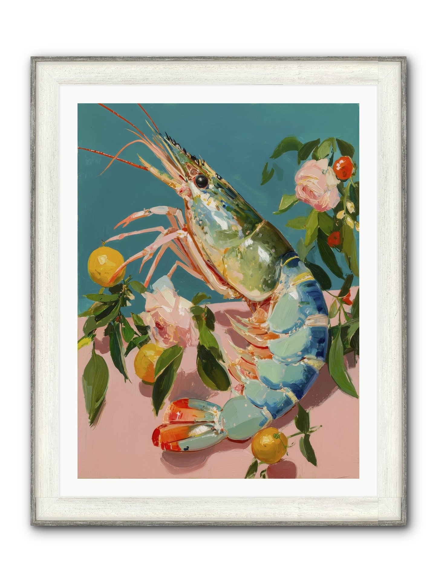 Gourmet Gold Framed Print - Driftwood White 30x40