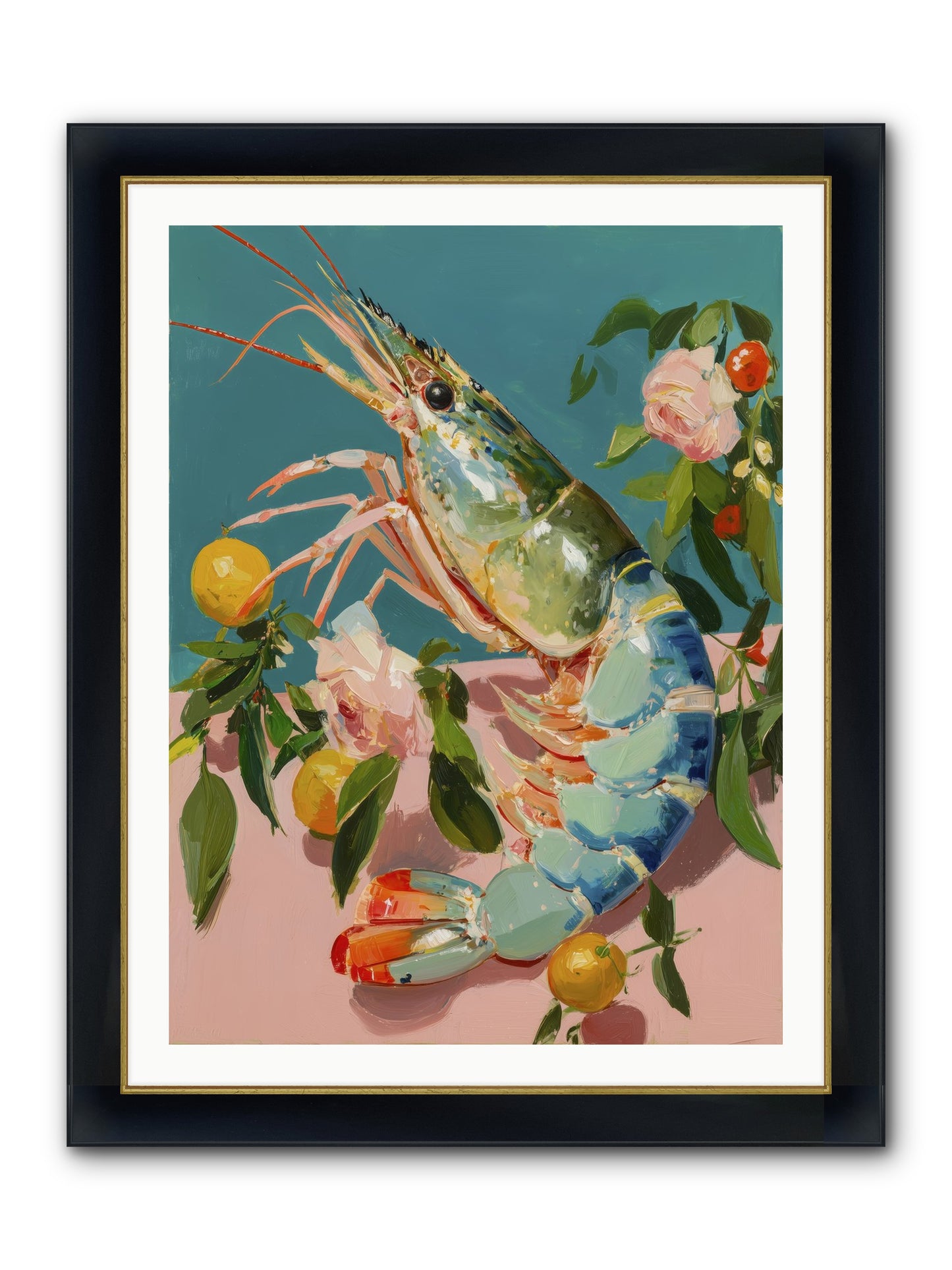 Gourmet Gold Framed Print - Wide Black w/Gold 30x40