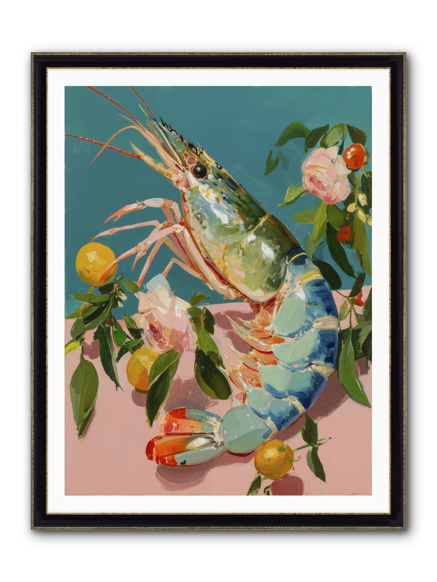 Gourmet Gold Framed Print - Black & Gold 36x48