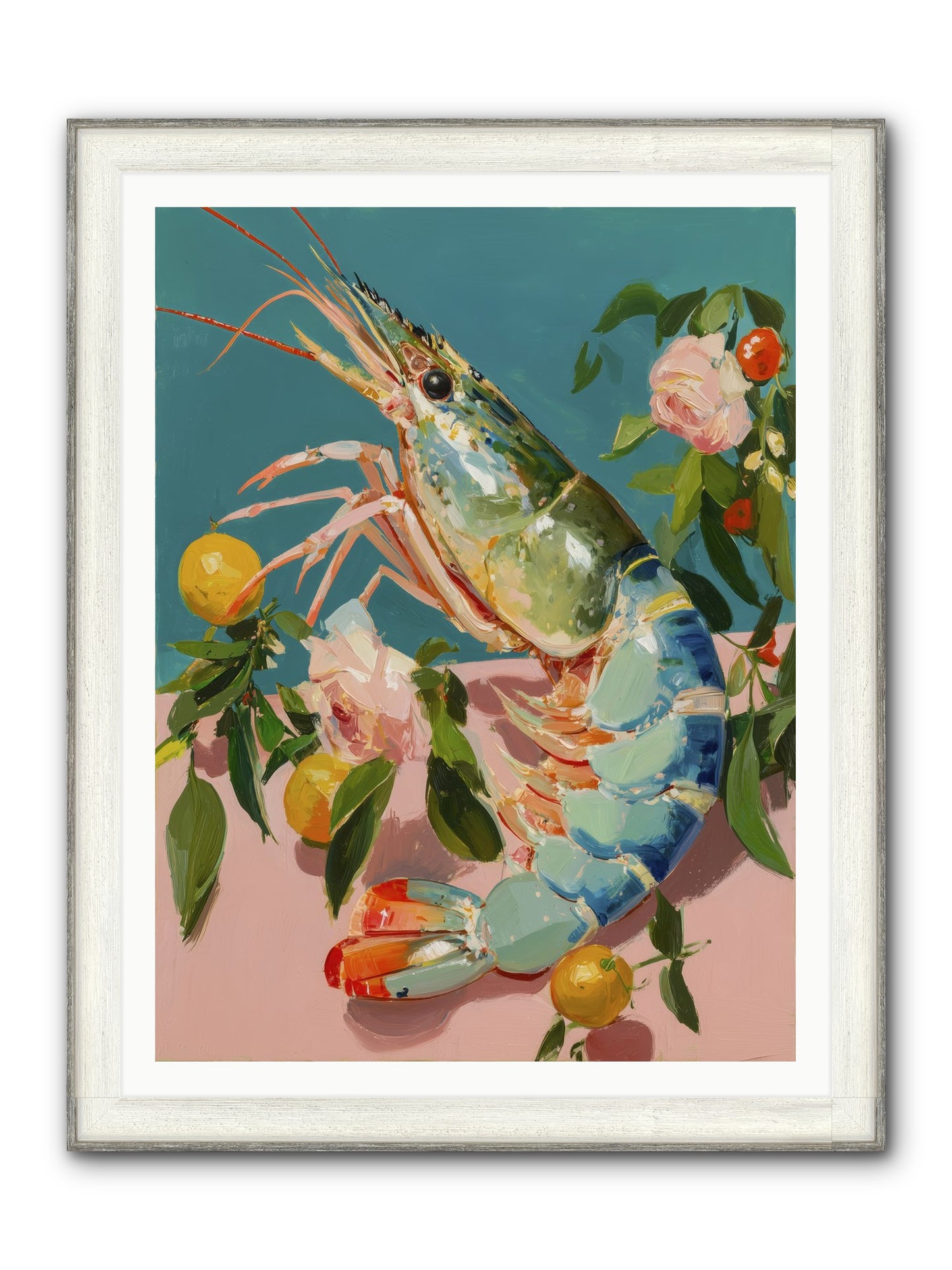 Gourmet Gold Framed Print - Driftwood White 36x48
