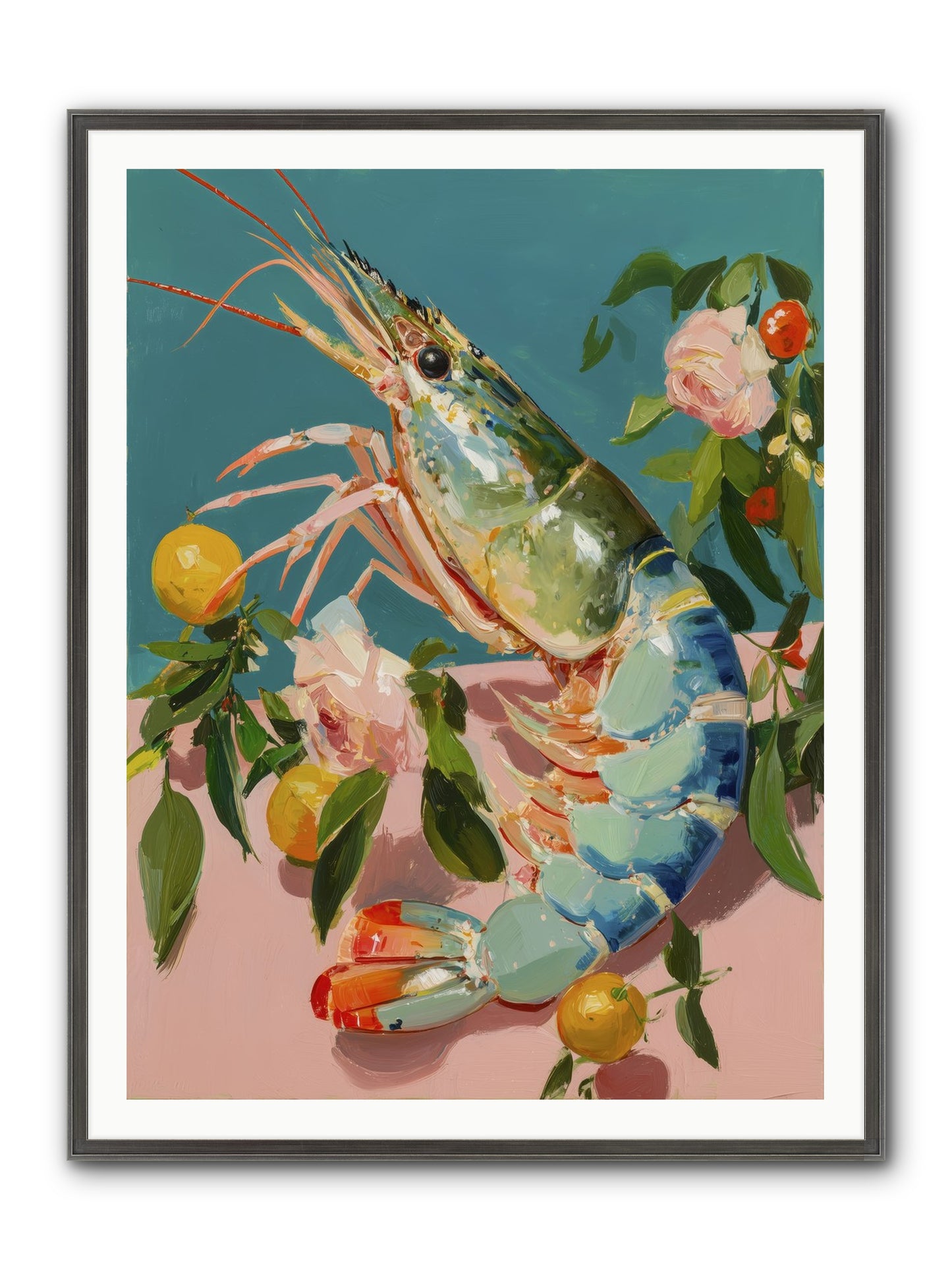 Gourmet Gold Framed Print - Slimwoods Black/Silver 36x48