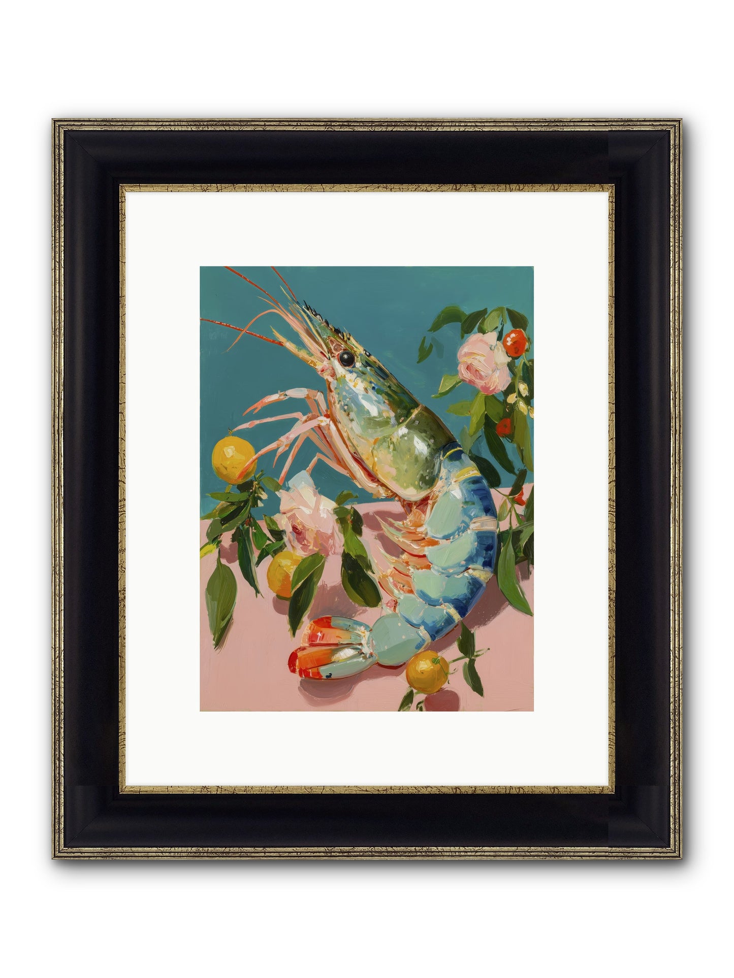 Gourmet Gold Framed Print - Black & Gold 9x12