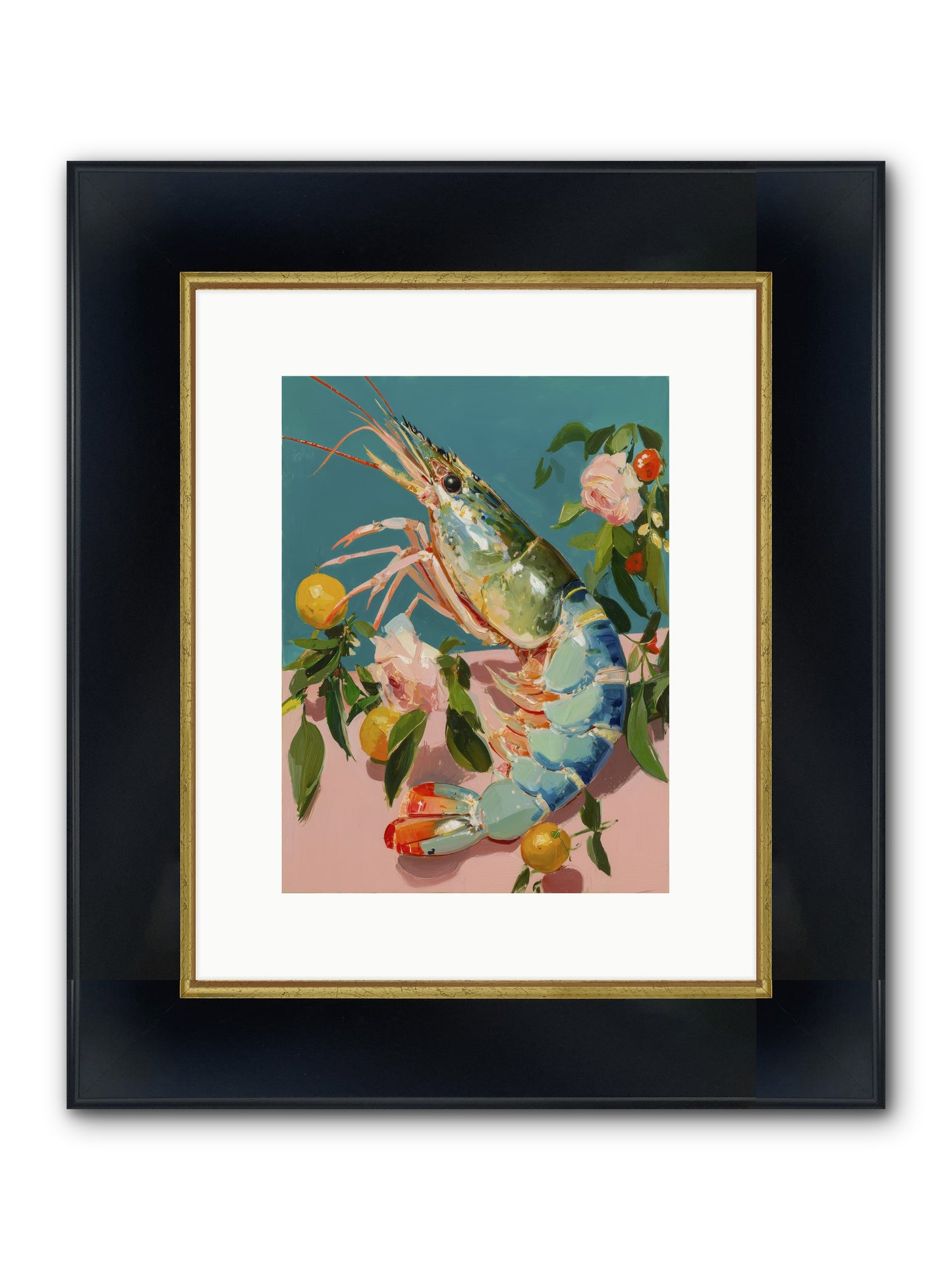Gourmet Gold Framed Print - Wide Black w/Gold 9x12