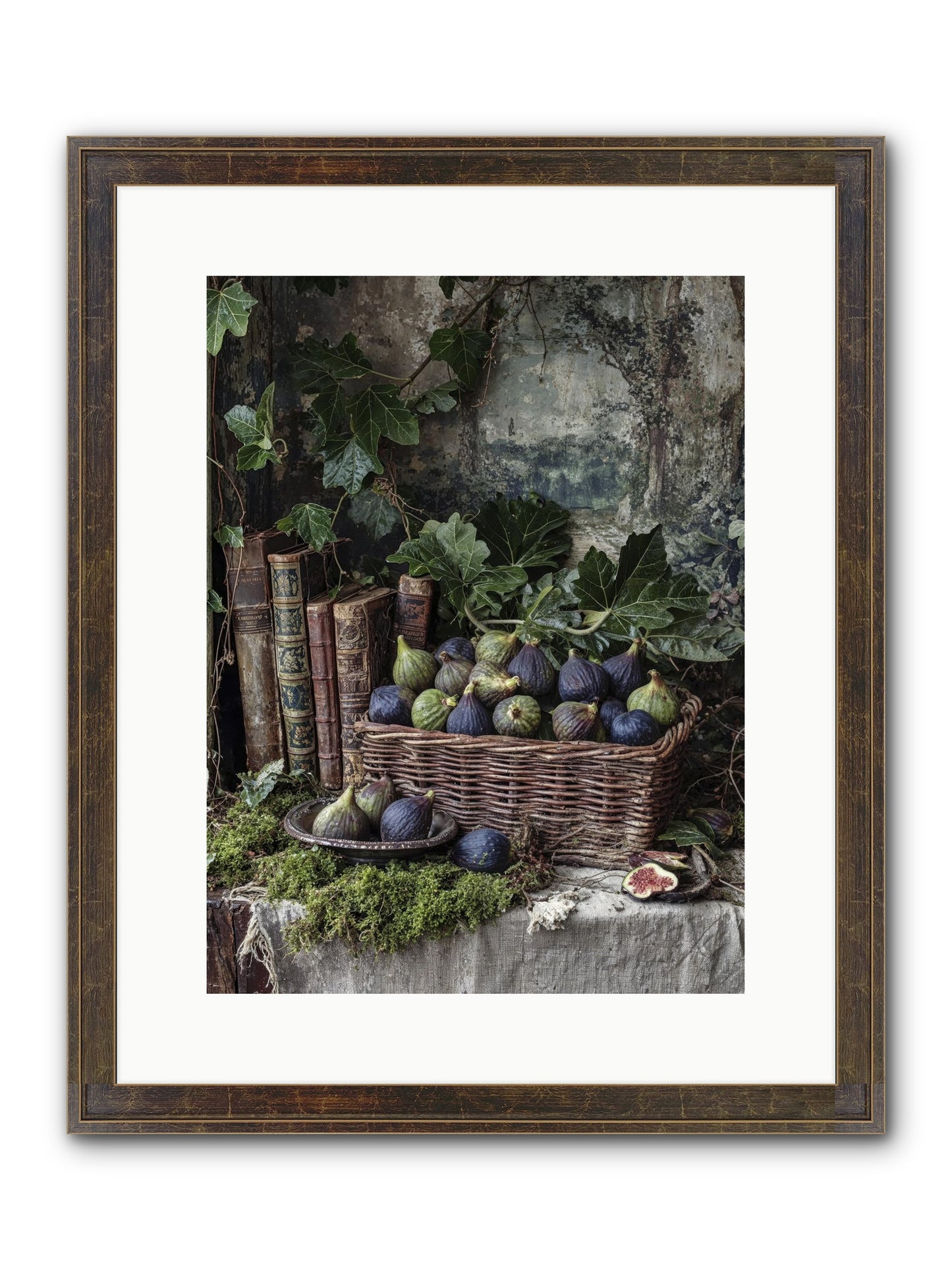 Grace Distilled Framed Print - Slimwoods Black/Gold 12x16
