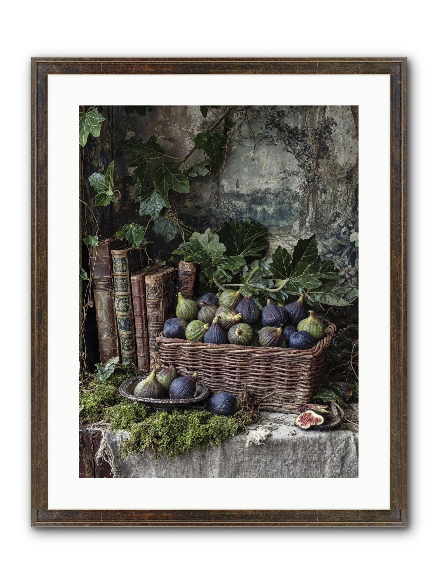 Grace Distilled Framed Print - Slimwoods Black/Gold 18x24