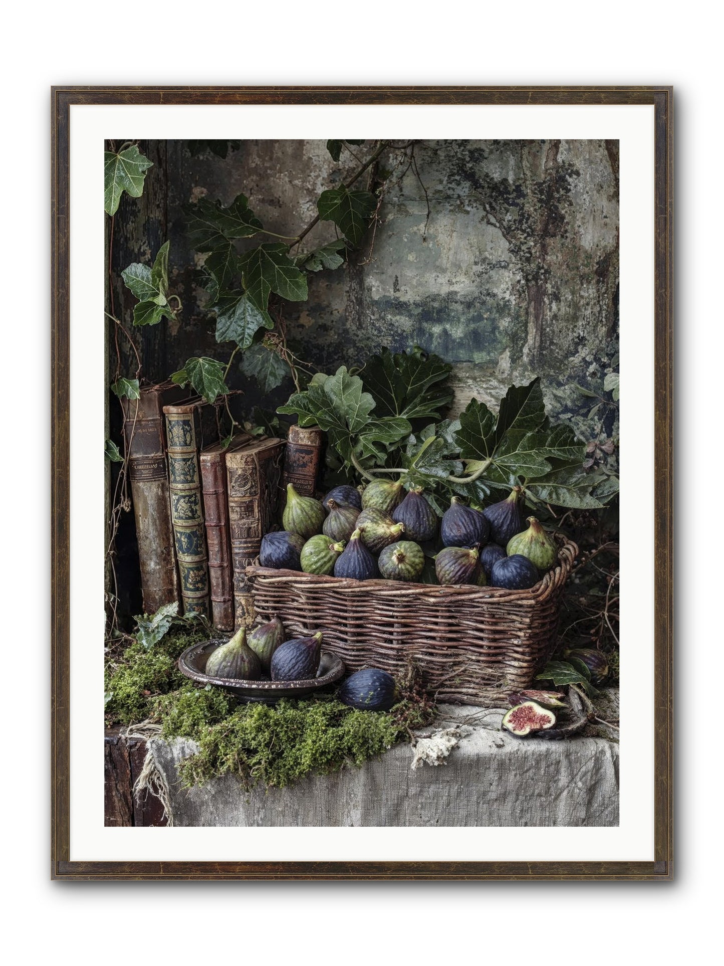 Grace Distilled Framed Print - Slimwoods Black/Gold 30x40