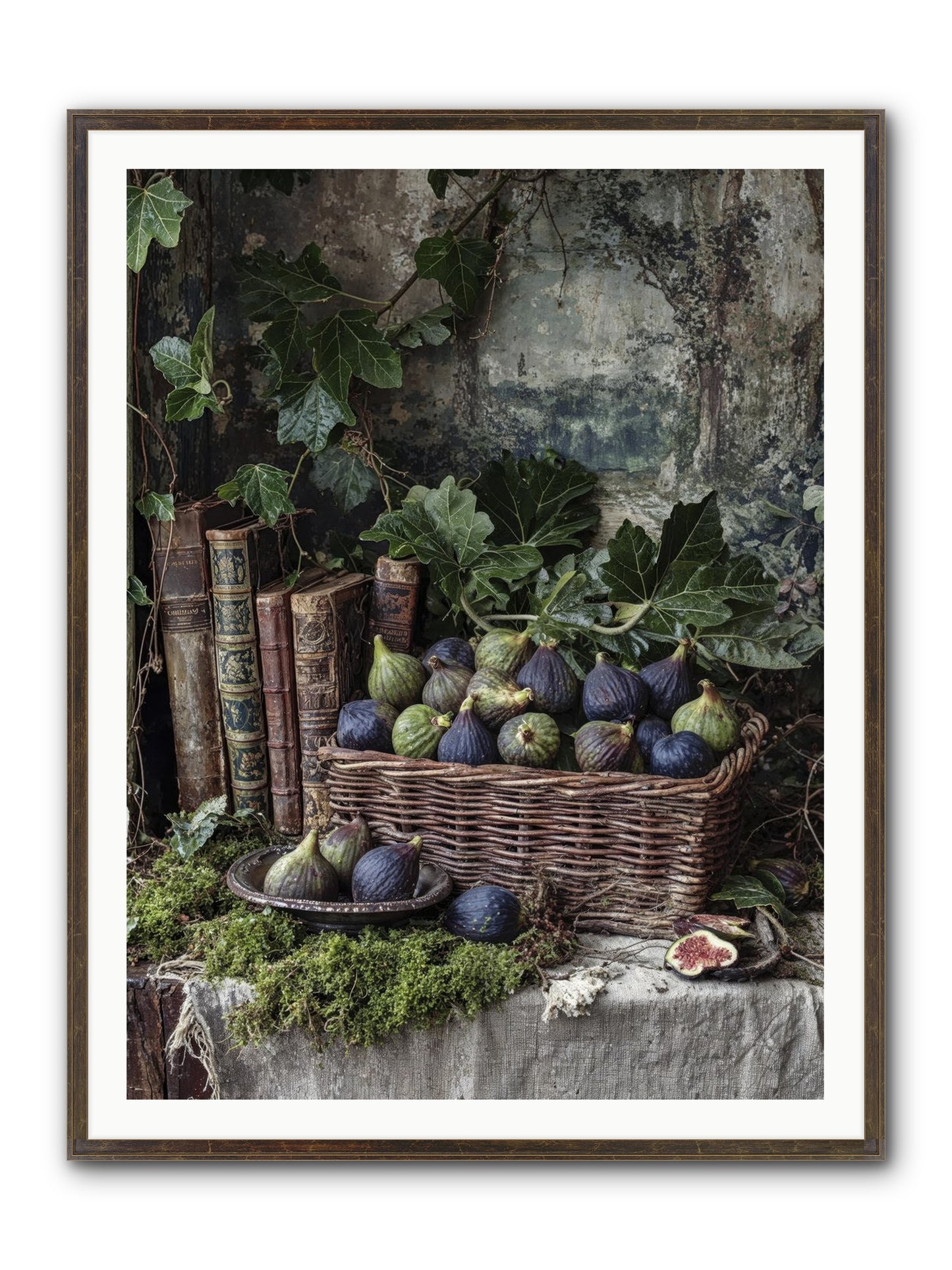 Grace Distilled Framed Print - Slimwoods Black/Gold 36x48